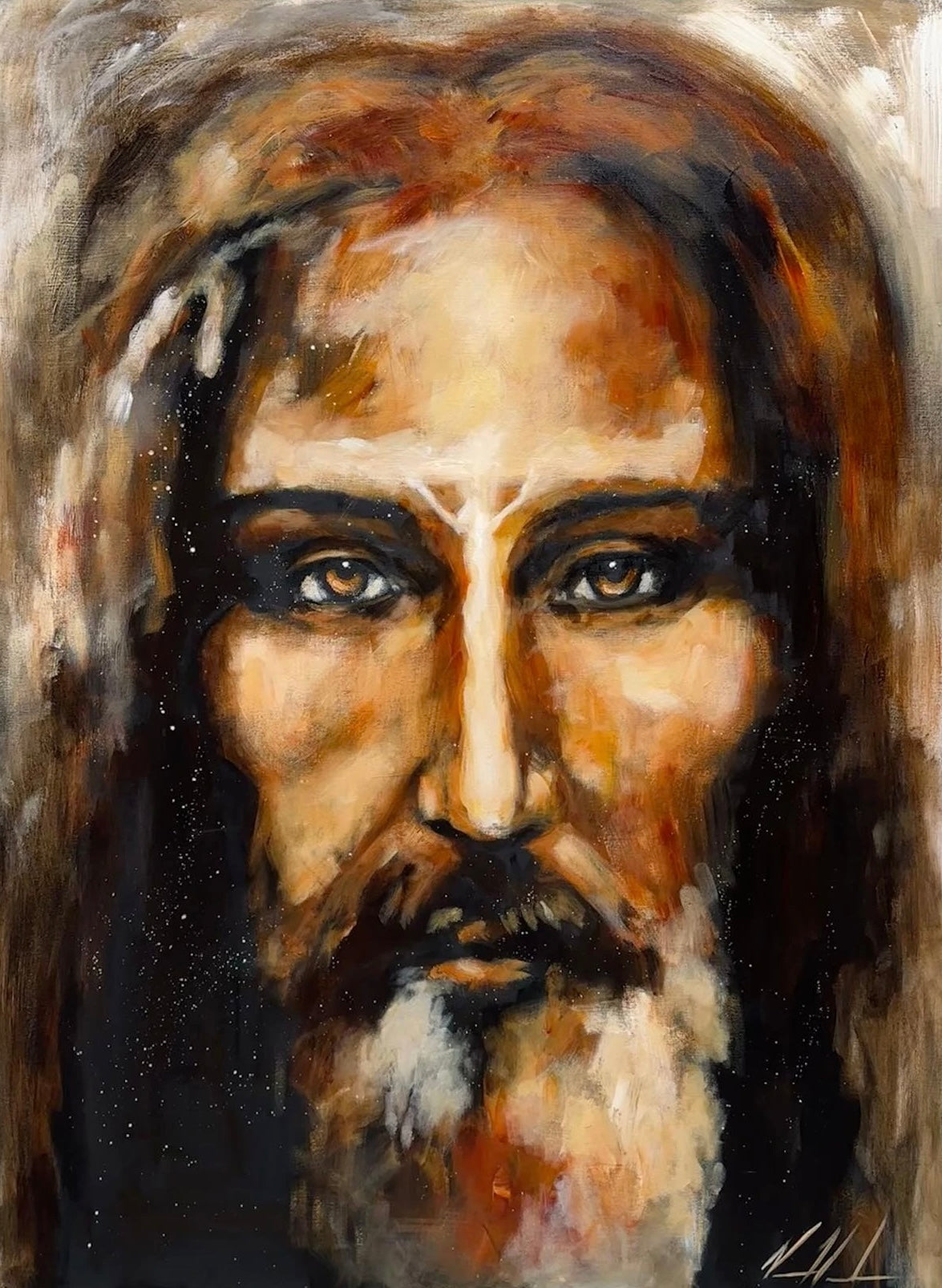 The Shroud of Turin - Resurrection Light - 36βx48β Original Acrylic Painting