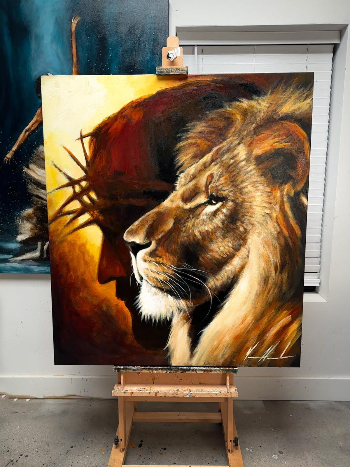 The Lion of Judah - 41.5”x47” Original Acrylic Painting