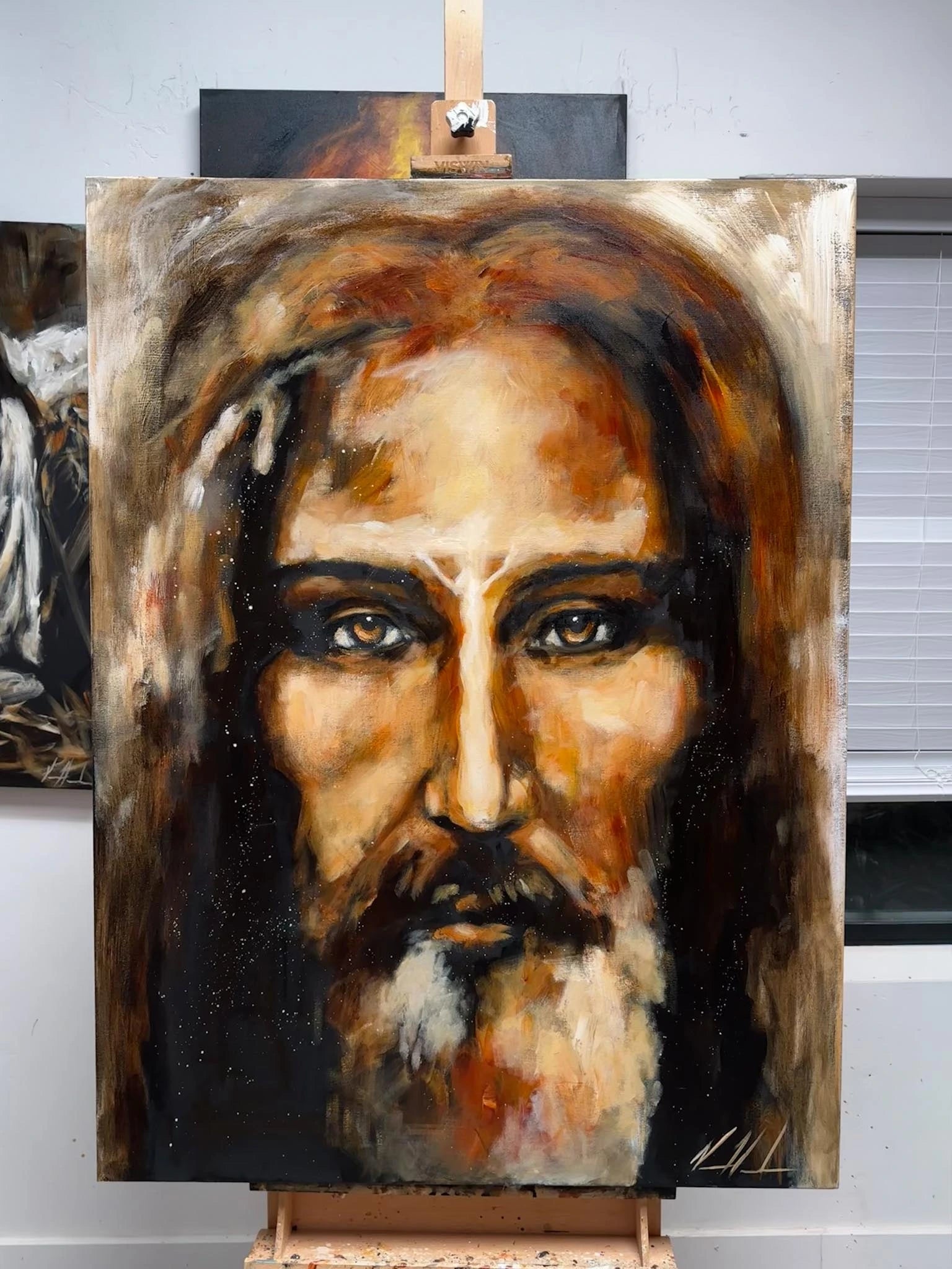 The Shroud of Turin - Resurrection Light - 36βx48β Original Acrylic Painting