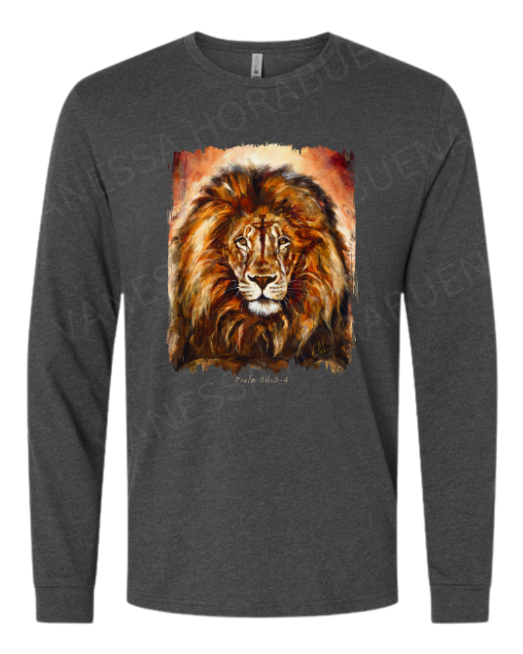 King of Heaven - Glorious Reign - Unisex T-Shirt Poly-Blend Vanessa Horabuena Long Sleeve Charcoal Small
