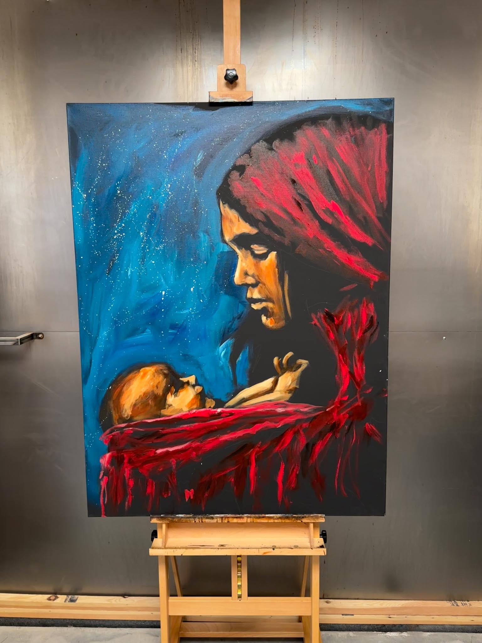 A Savior is Born - 36”x48” Original Acrylic Painting