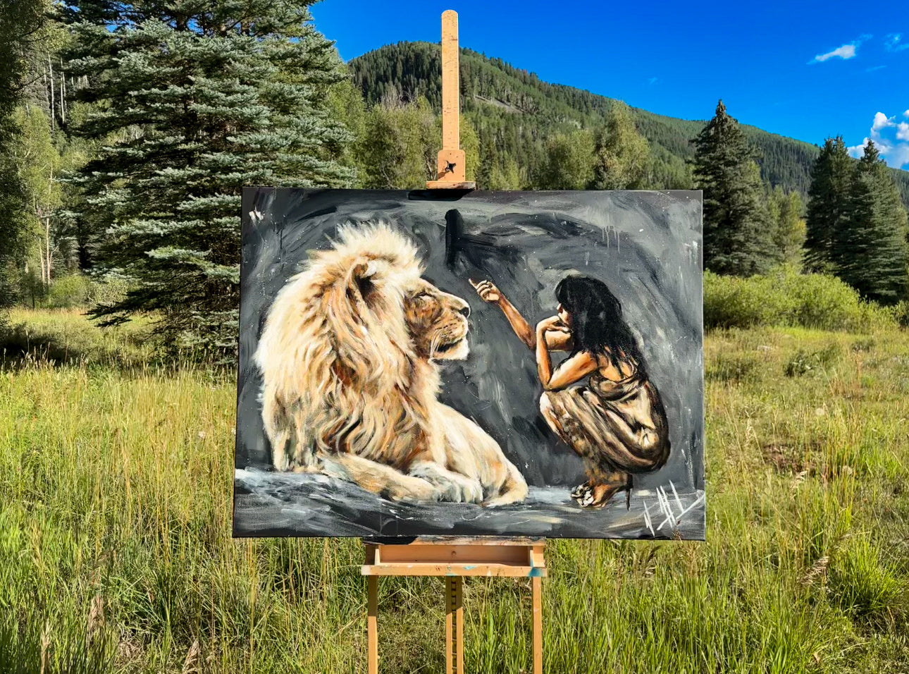 Intimacy with God - To Touch the Heart of the King - 36”x48” Original Acrylic Painting Original Painting Vanessa Horabuena