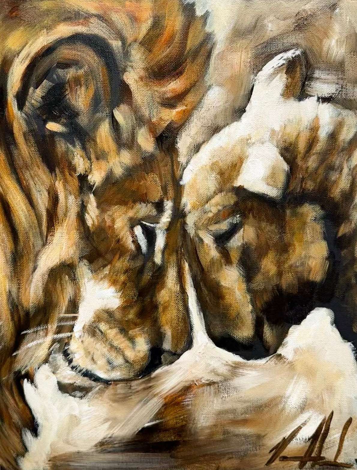 Compassion of a King - 11”x14” Original Acrylic Painting Original Painting Vanessa Horabuena