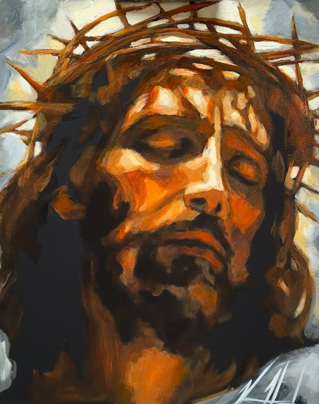 Christ is King - 16”x20” Original Acrylic Painting Original Painting Vanessa Horabuena