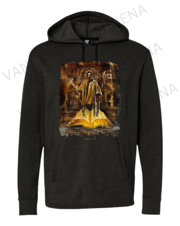 The Living Word - Unisex Hoodie Poly-Blend Vanessa Horabuena Black Small