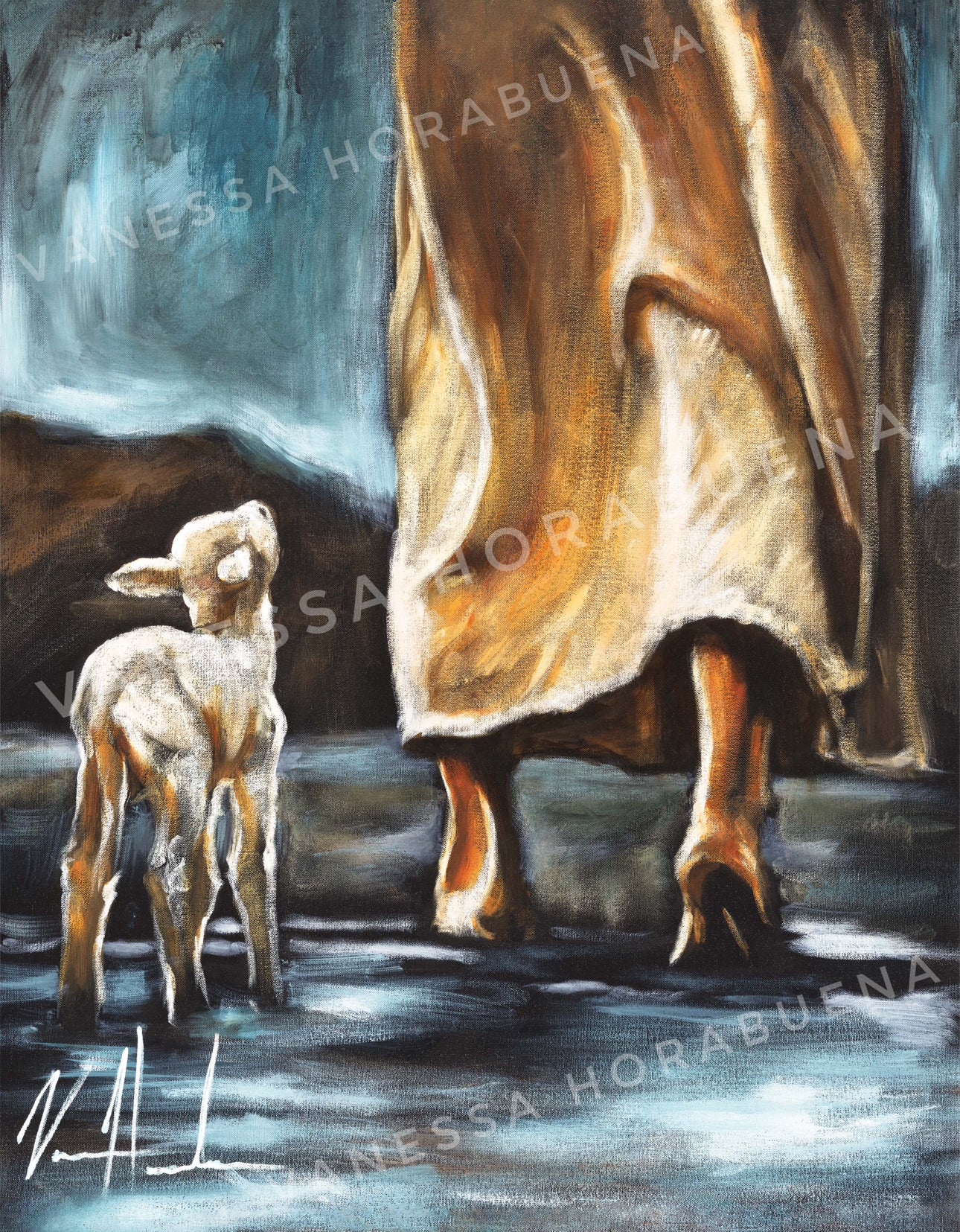 My Sheep Listen to My Voice (Clearance Print) Vanessa Horabuena