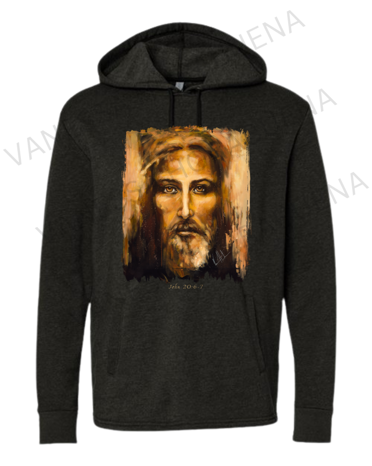 The Shroud of Turin - Resurrection Light - Unisex Hoodie Vanessa Horabuena Black Small