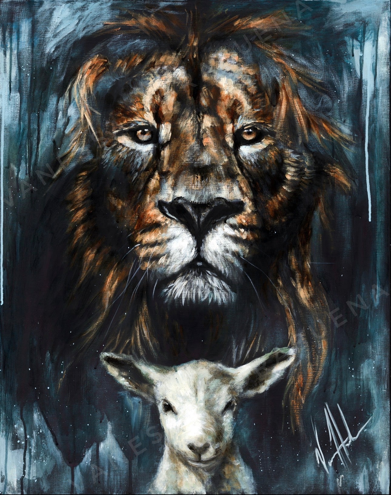 The Lion & Lamb Passover - 24”x30” Poster