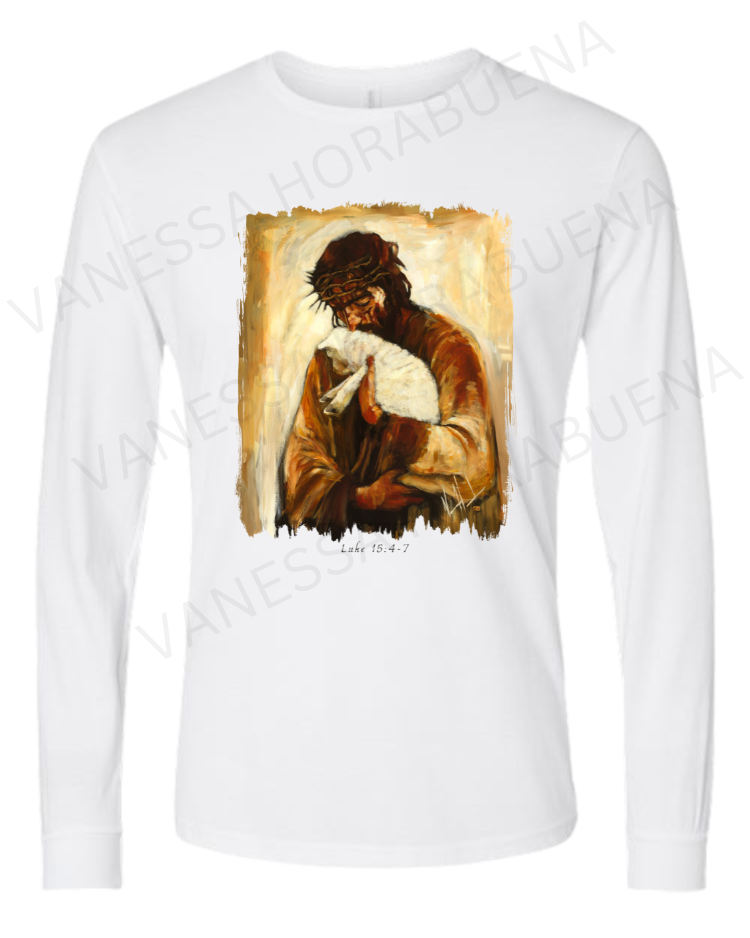 For the One Who Lost Its Way - Fall Edition - Unisex T-Shirt Poly-Blend Vanessa Horabuena Long Sleeve White Small
