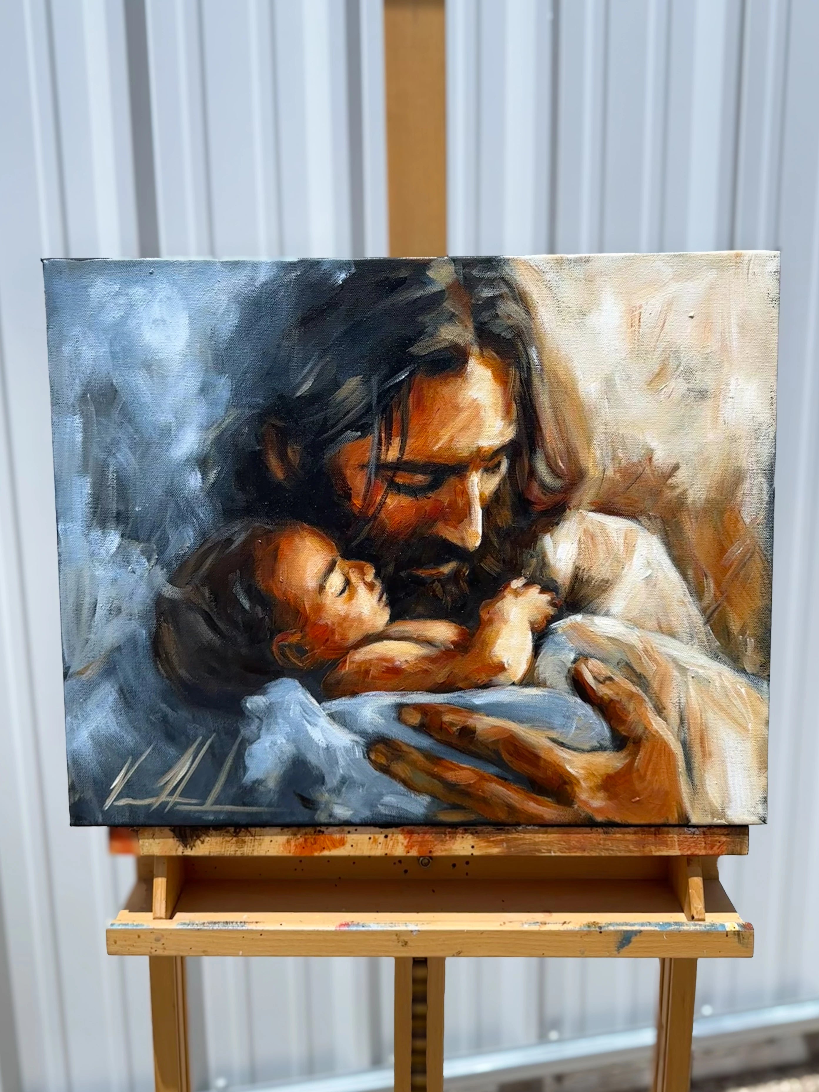 In the Arms of Love - 16”x20” Original Acrylic Painting Original Painting Vanessa Horabuena