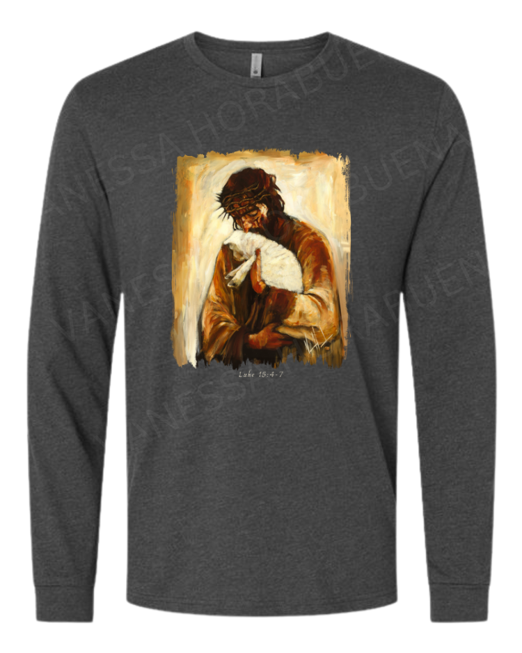 For the One Who Lost Its Way - Fall Edition - Unisex T-Shirt Poly-Blend Vanessa Horabuena Long Sleeve Charcoal Small