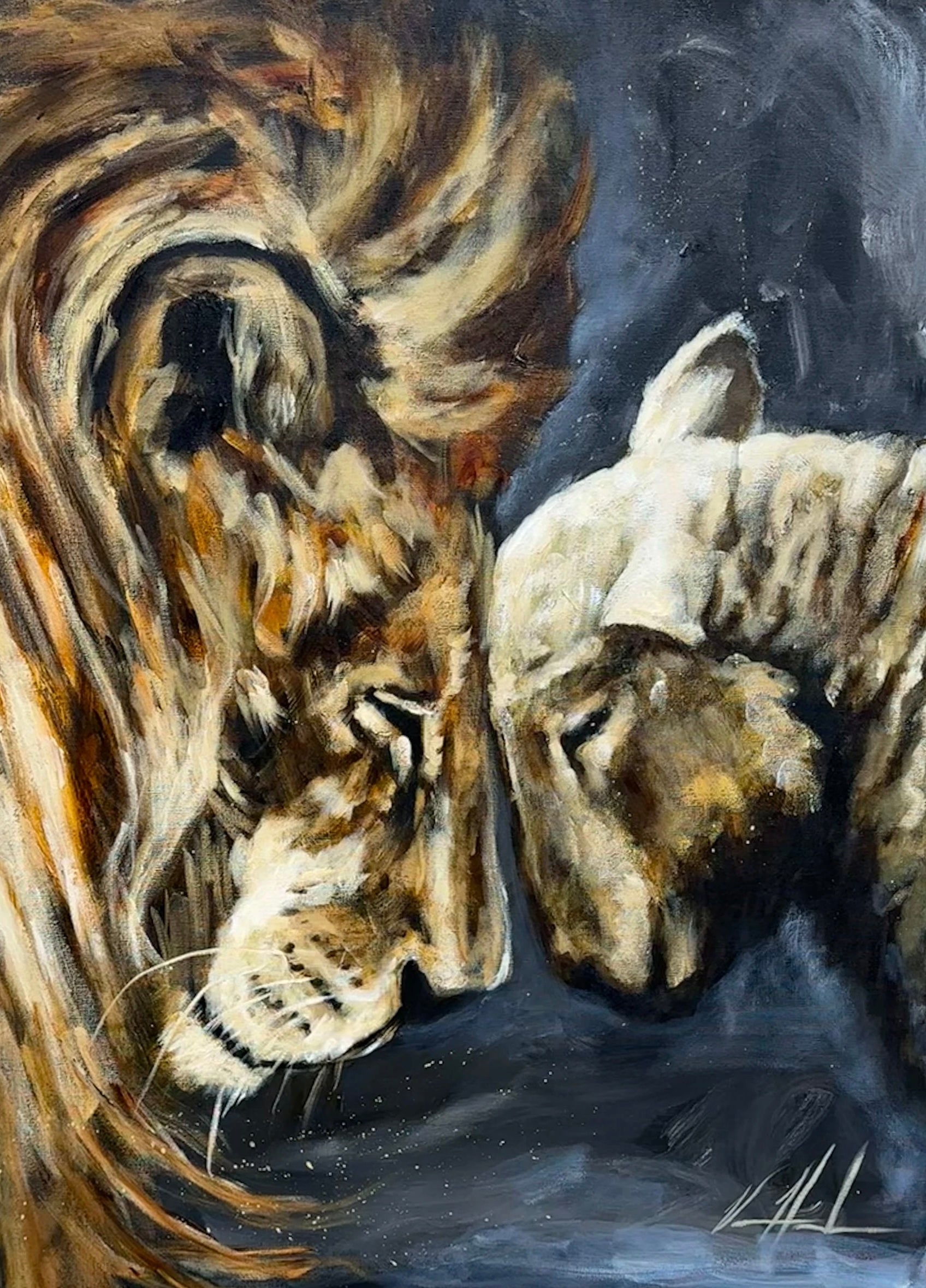 Compassion of a King - 30”x40” Original Acrylic Painting Original Painting Vanessa Horabuena