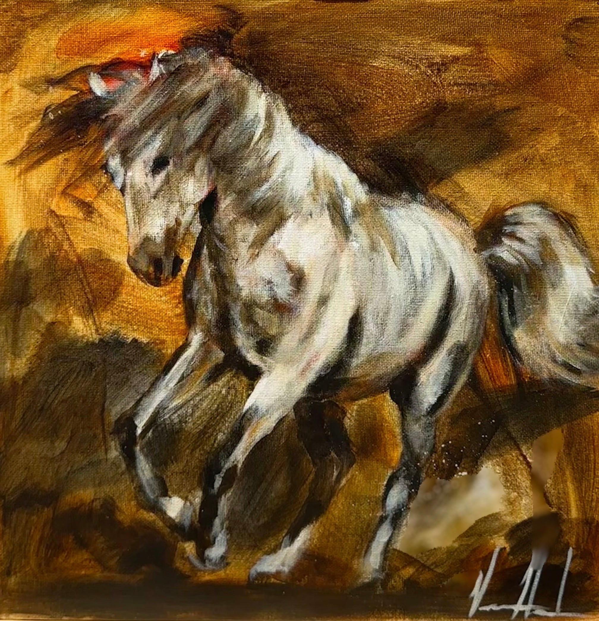 AUCTION - Enduring Strength - 12”x12” Original Acrylic Painting Original Painting Vanessa Horabuena