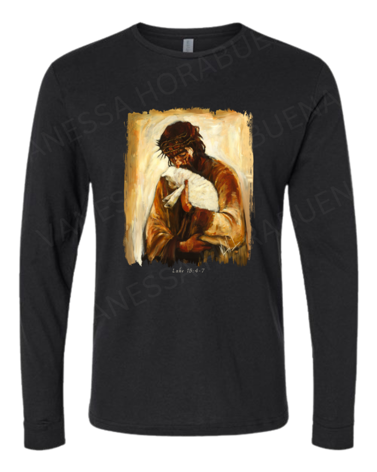 For the One Who Lost Its Way - Fall Edition - Unisex T-Shirt Poly-Blend Vanessa Horabuena Long Sleeve Black Small