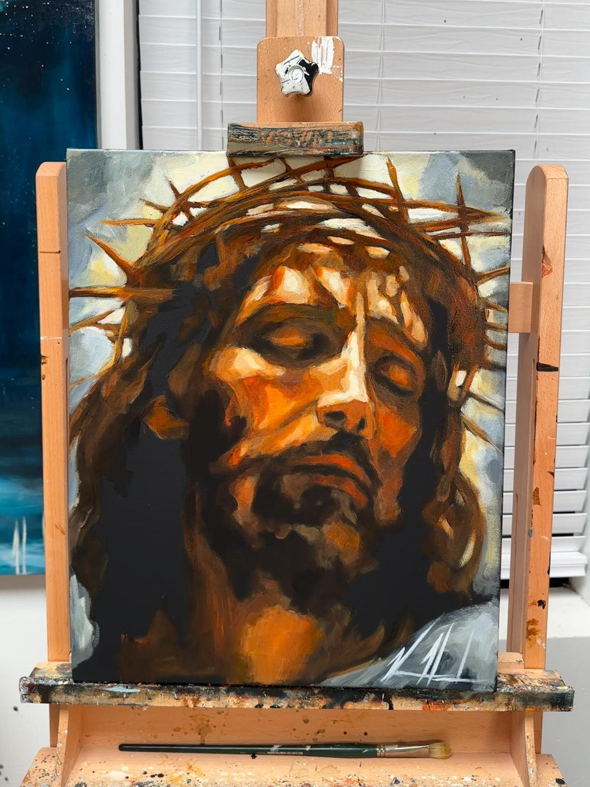 Christ is King - 16”x20” Original Acrylic Painting Original Painting Vanessa Horabuena