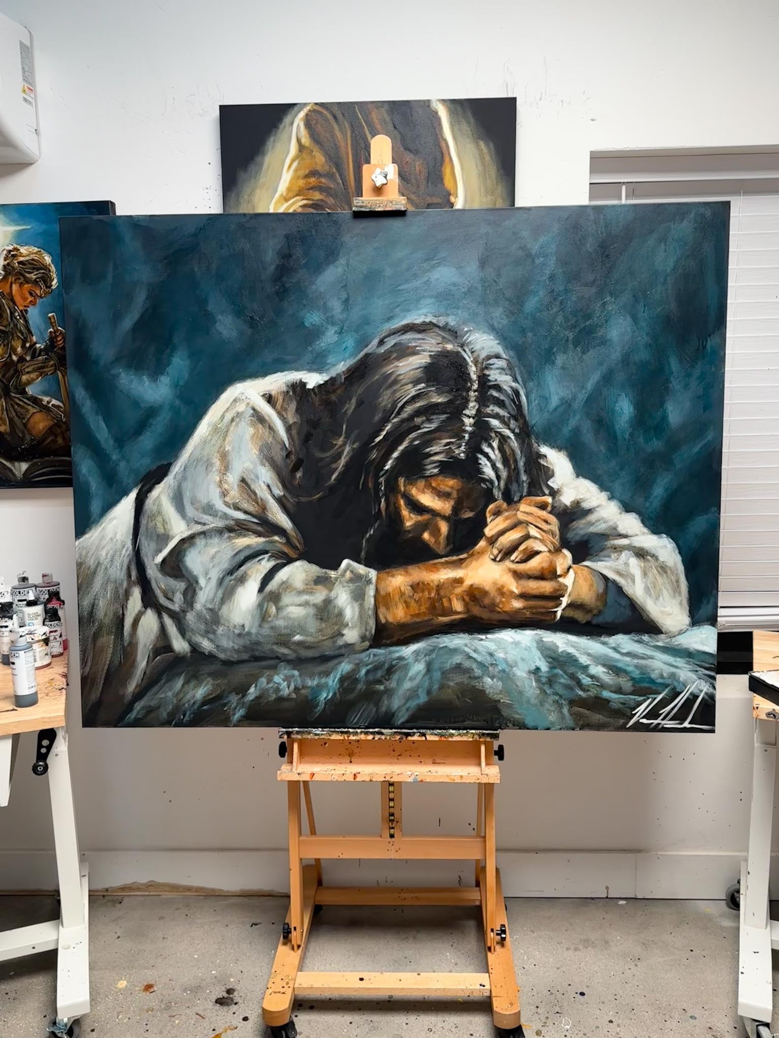 Thy Will Be Done - 48”x60” Original Acrylic Painting - Event Speed Painting