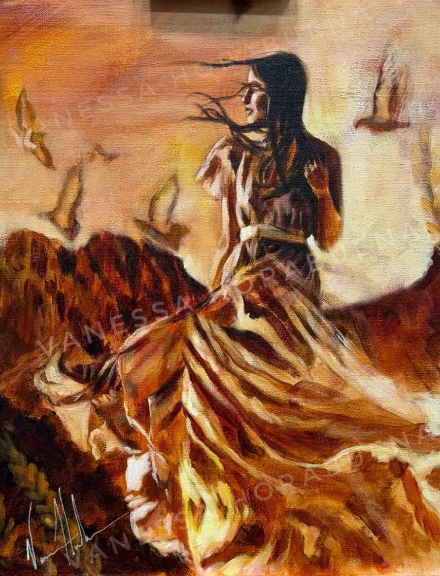 Draw Near to Me (Hand Embellishment Canvas Print) Women's Art Print Vanessa Horabuena