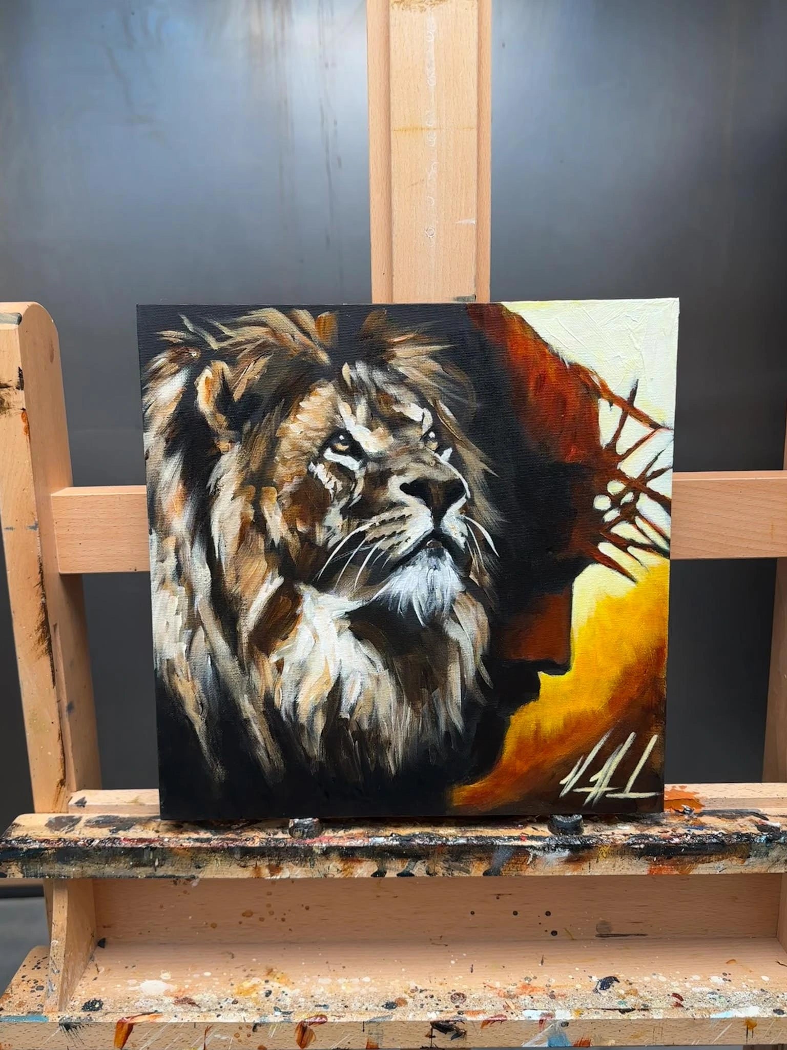 King of Kings - 12”x12” Original Acrylic Painting