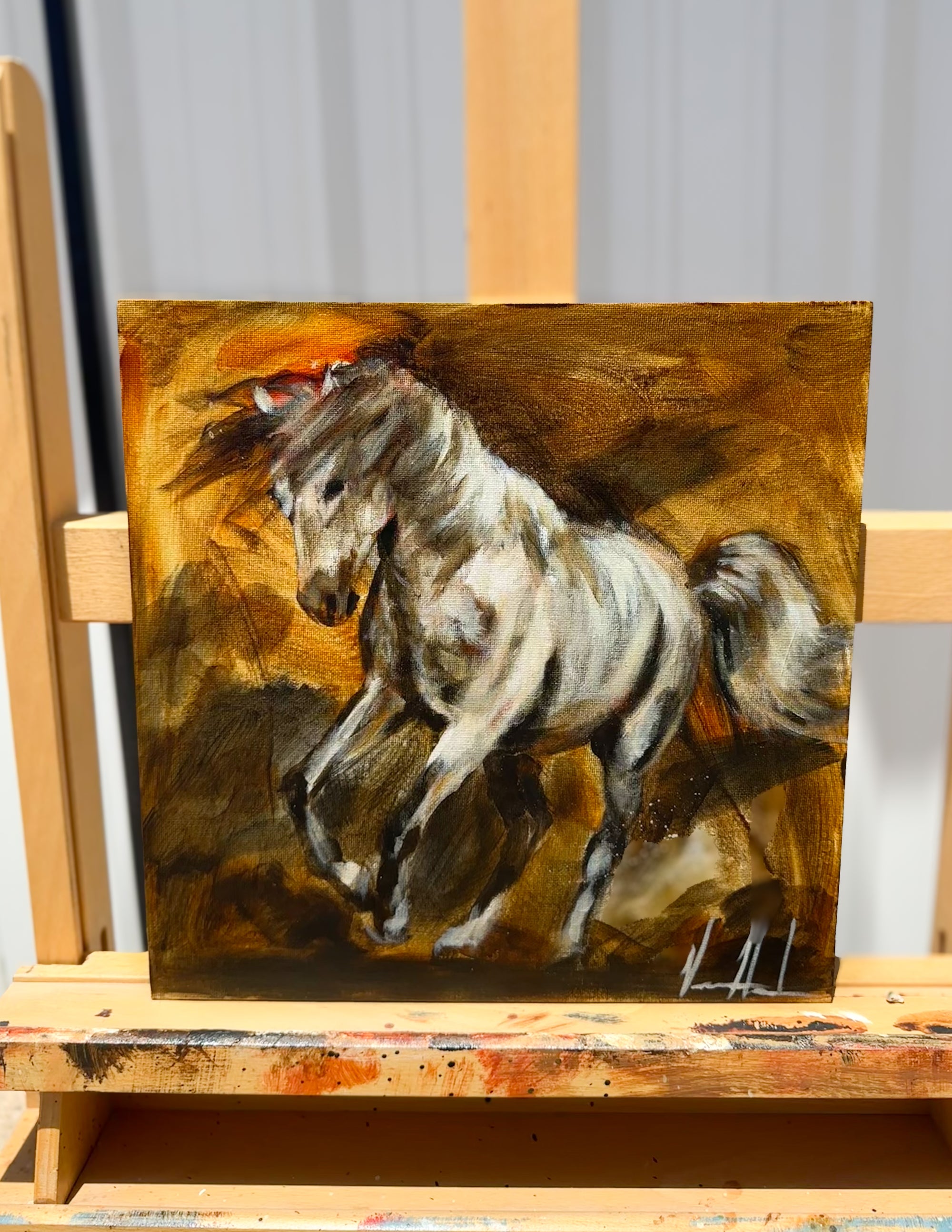 AUCTION - Enduring Strength - 12”x12” Original Acrylic Painting Original Painting Vanessa Horabuena