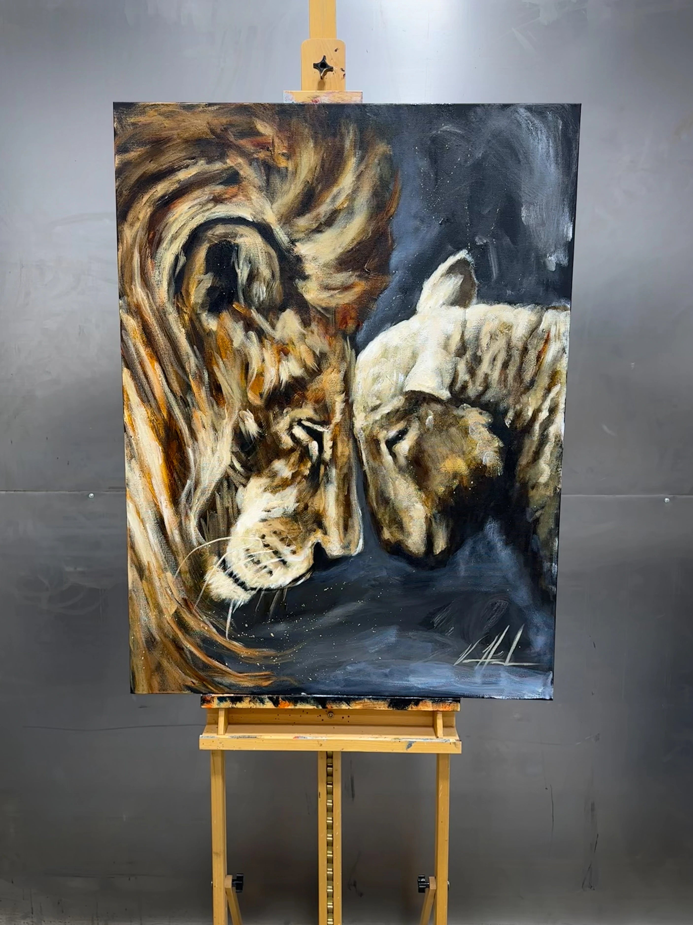 Compassion of a King - 30”x40” Original Acrylic Painting Original Painting Vanessa Horabuena