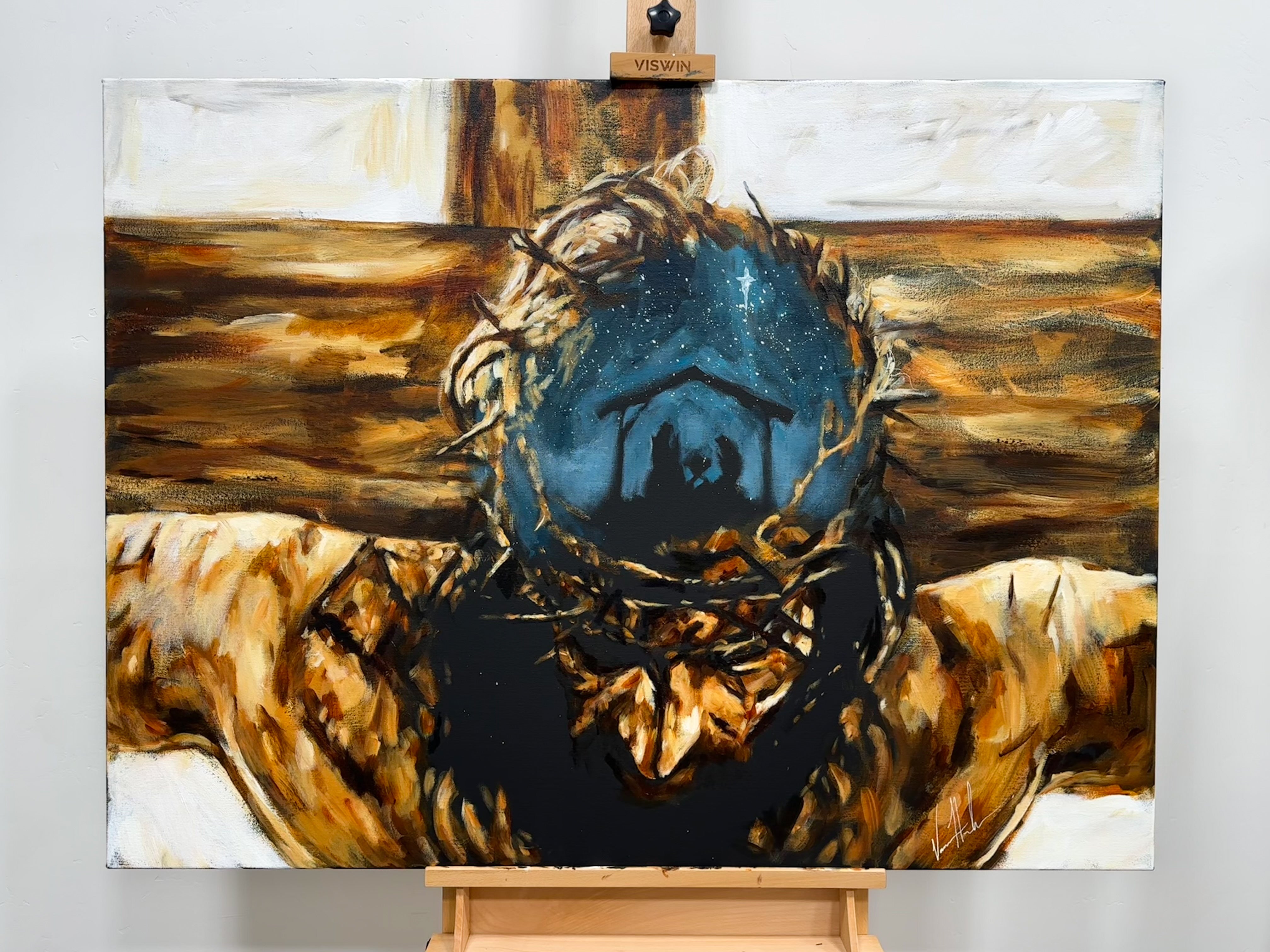 Love’s True Story - 36”x48” Original Acrylic Painting Original Painting Vanessa Horabuena