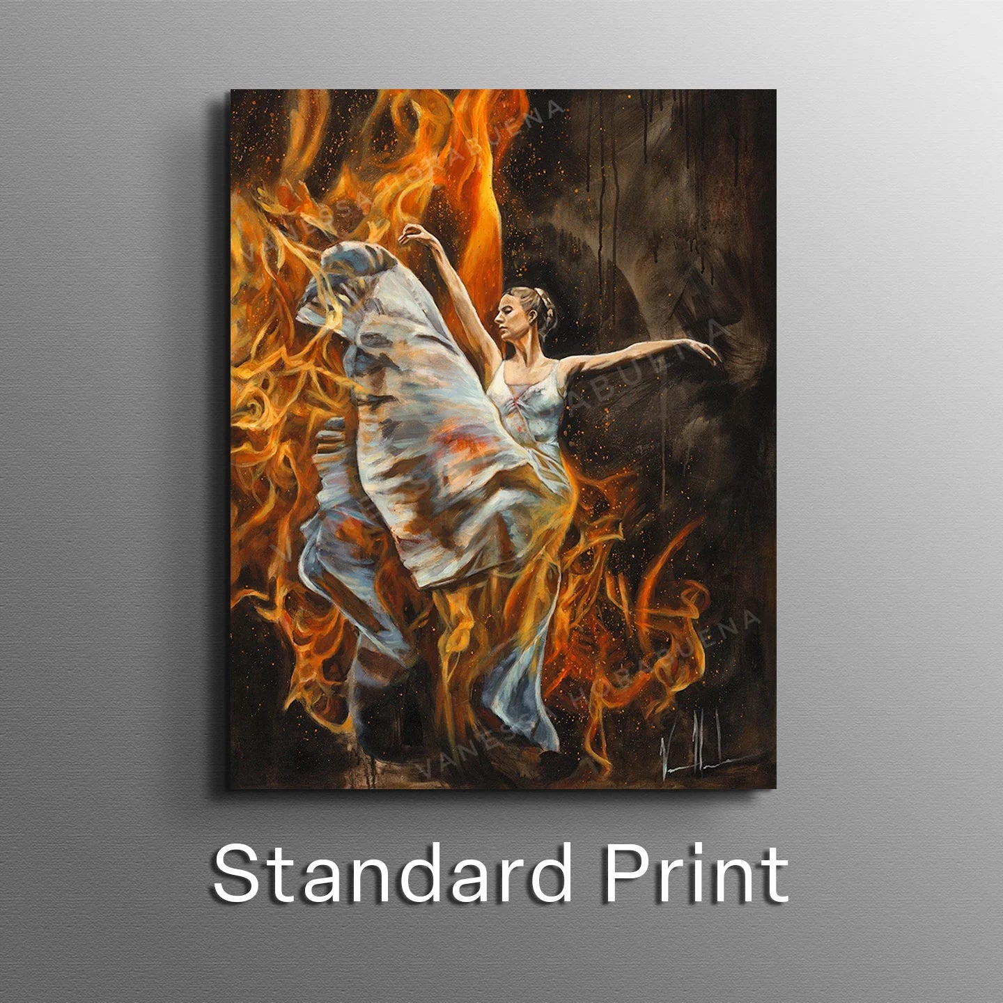 A Burning Flame Within Women's Art Print Vanessa Horabuena