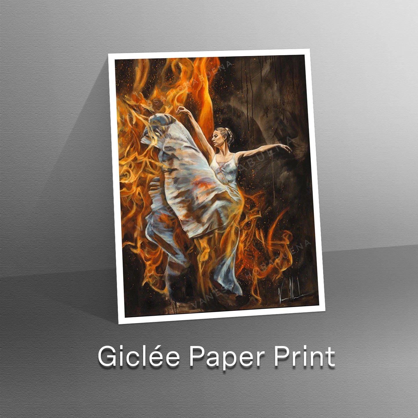 A Burning Flame Within Women's Art Print Vanessa Horabuena