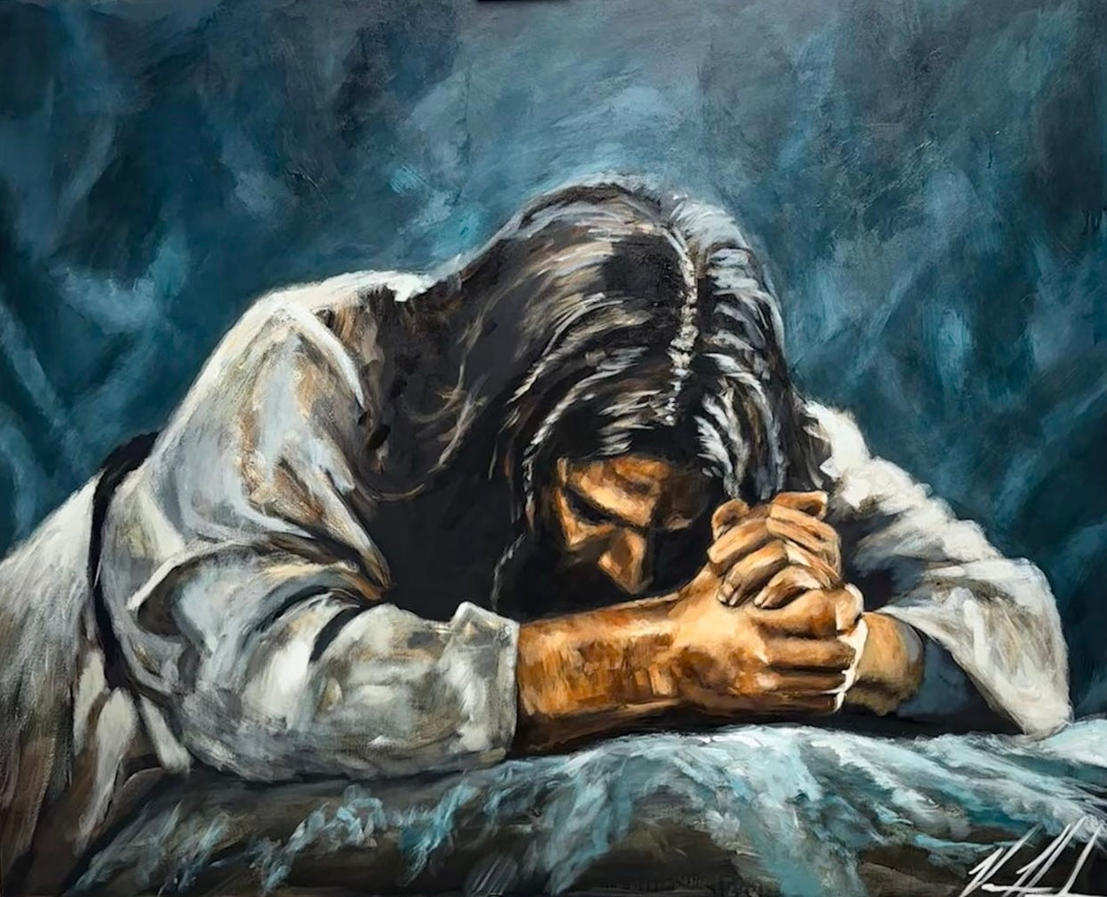Thy Will Be Done - 48”x60” Original Acrylic Painting - Event Speed Painting