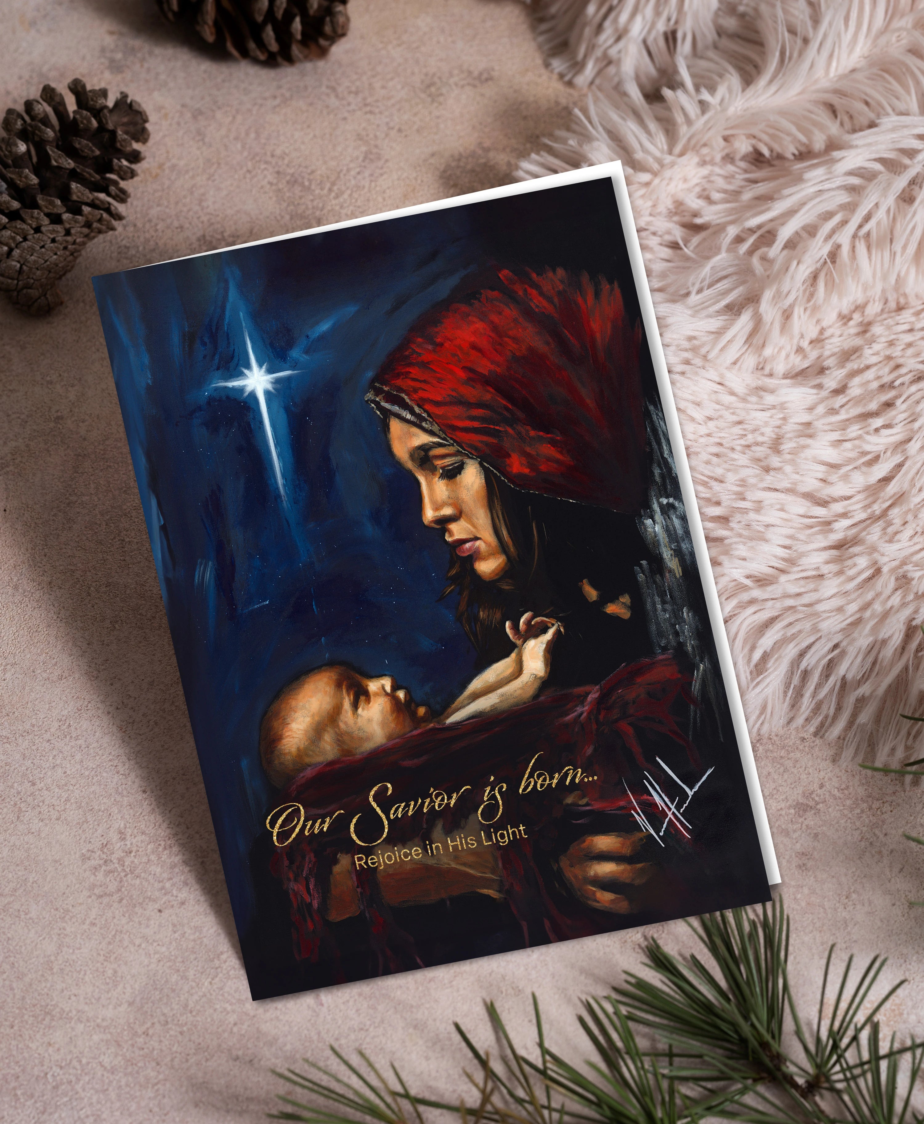 'A Savior is Born' Greeting Card