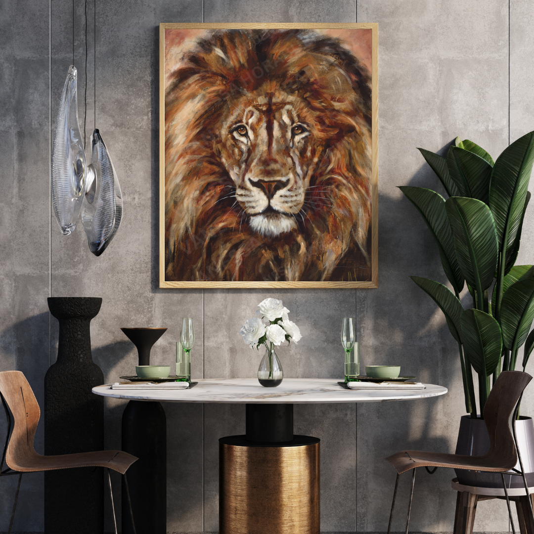 King of Heaven - Glorious Reign Lion Art Print Vanessa Horabuena