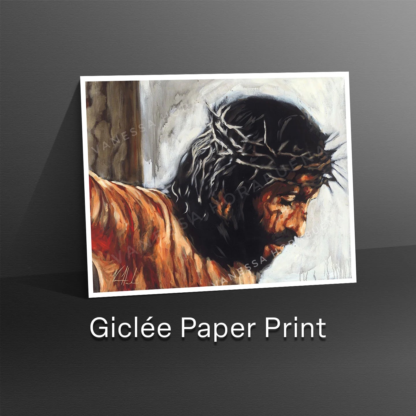 By His Wounds, We Are Healed - White Background Jesus Art Print Vanessa Horabuena