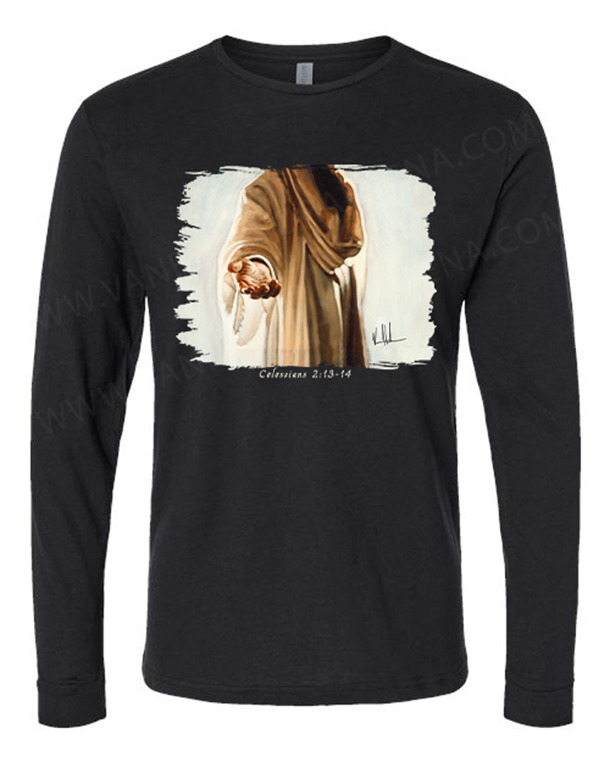 Beckoning - Unisex T-Shirt Poly-Blend Vanessa Horabuena Long Sleeve Black Small