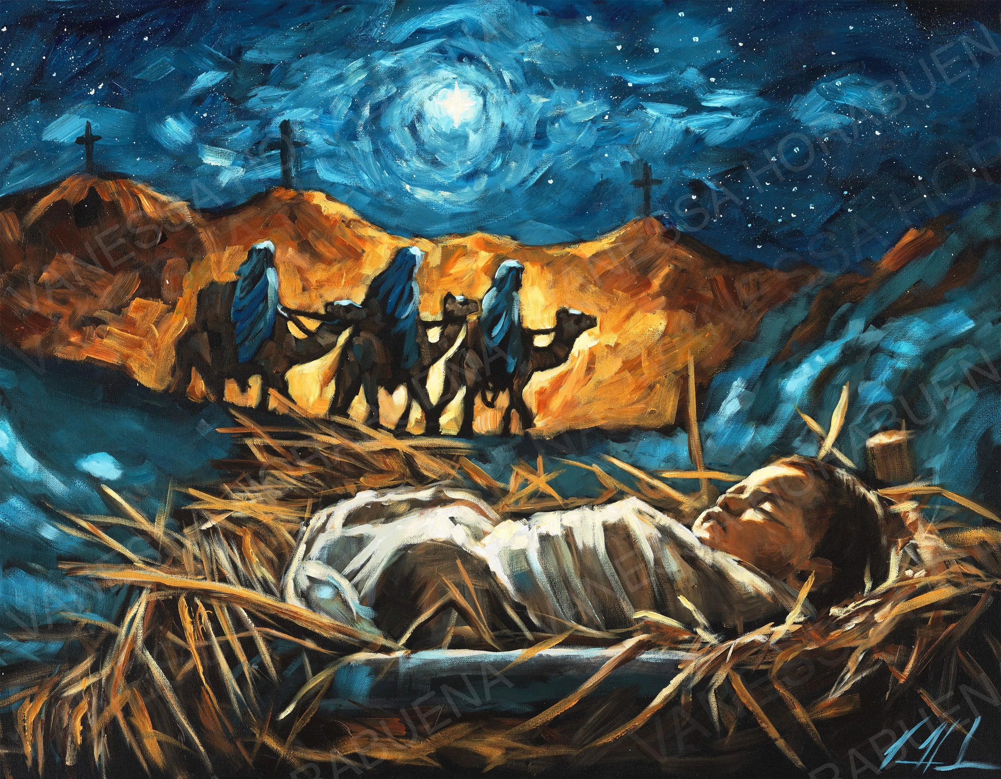 C#. 4 - Behold Your King - 11"x14" Canvas Print Vanessa Horabuena