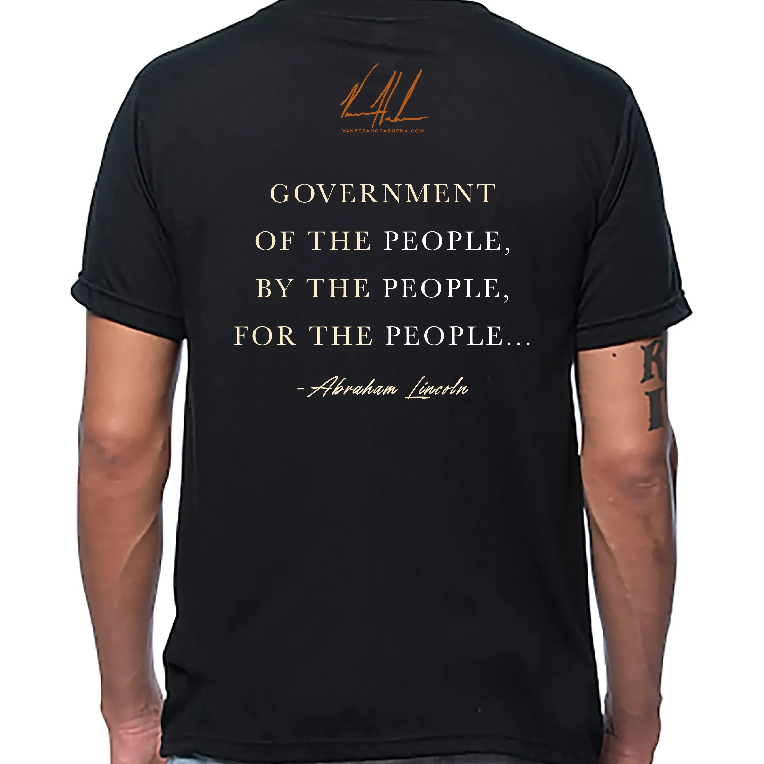 Abraham Lincoln - 4th of July - Unisex T (Premium Organic Fabric) Vanessa Horabuena