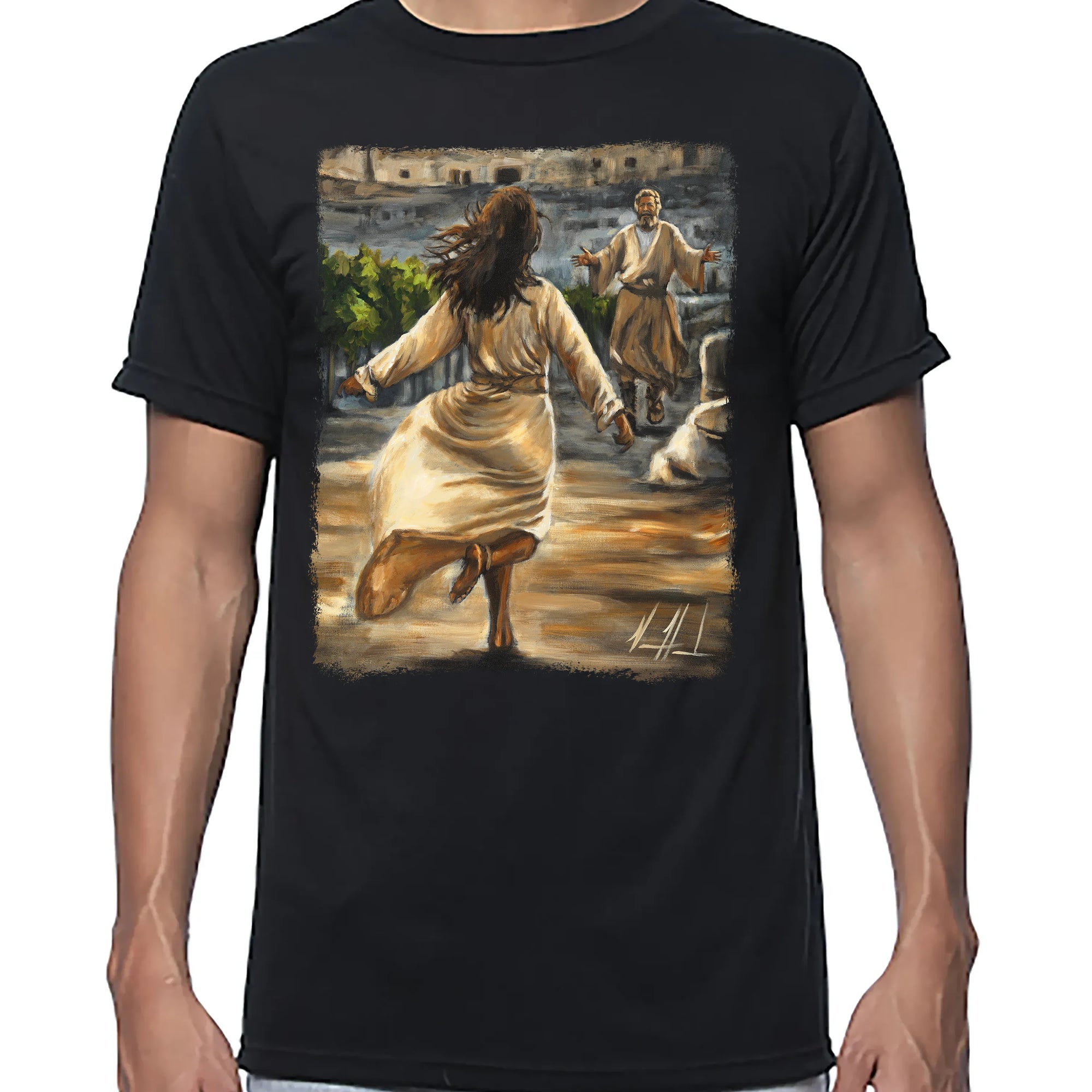 The Prodigal Daughter - Unisex T (Premium Organic Fabric) Vanessa Horabuena Bamboo Black Small