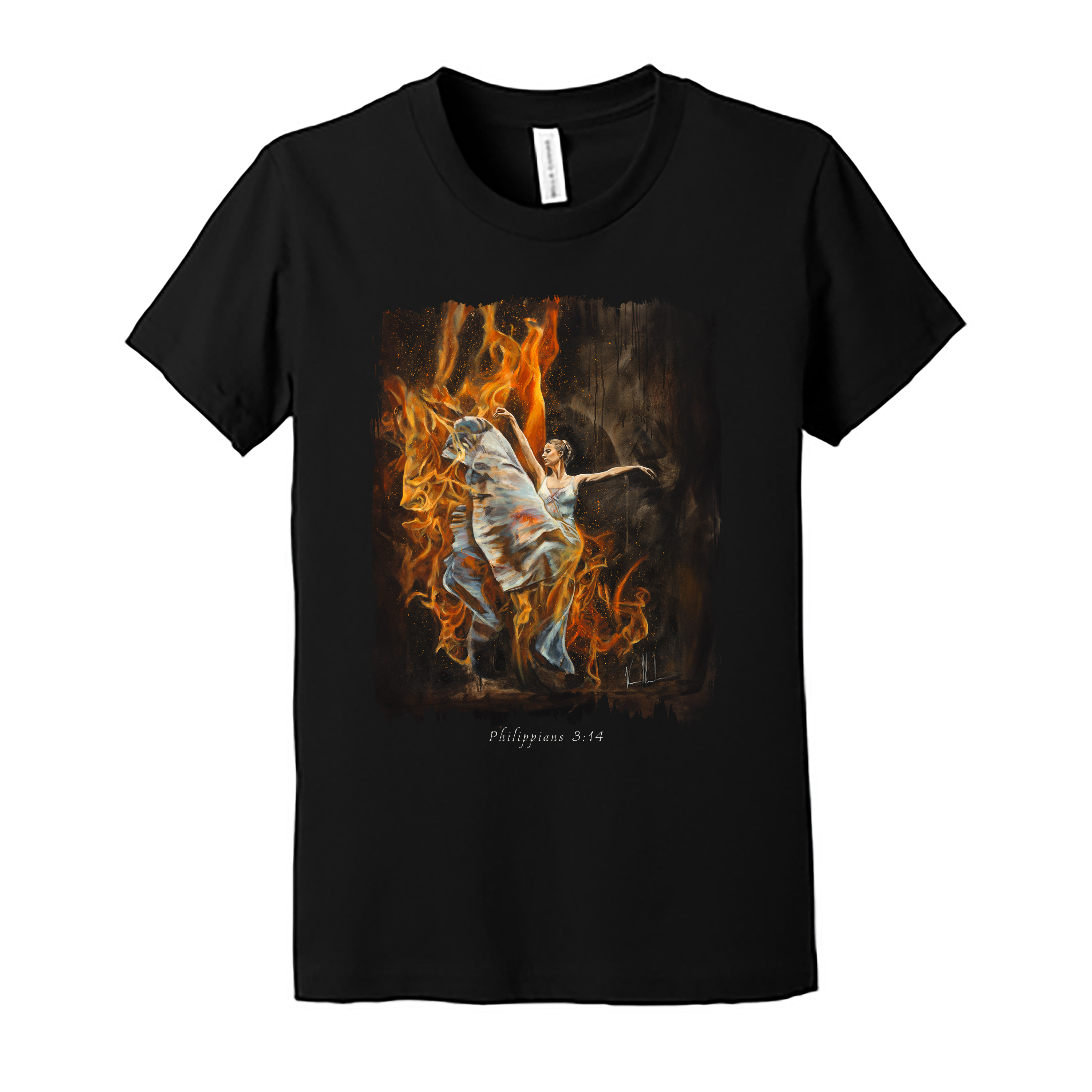 A Burning Flame Within - Kids T (Organic Cotton) Organic Cotton Vanessa Horabuena Youth Black Small