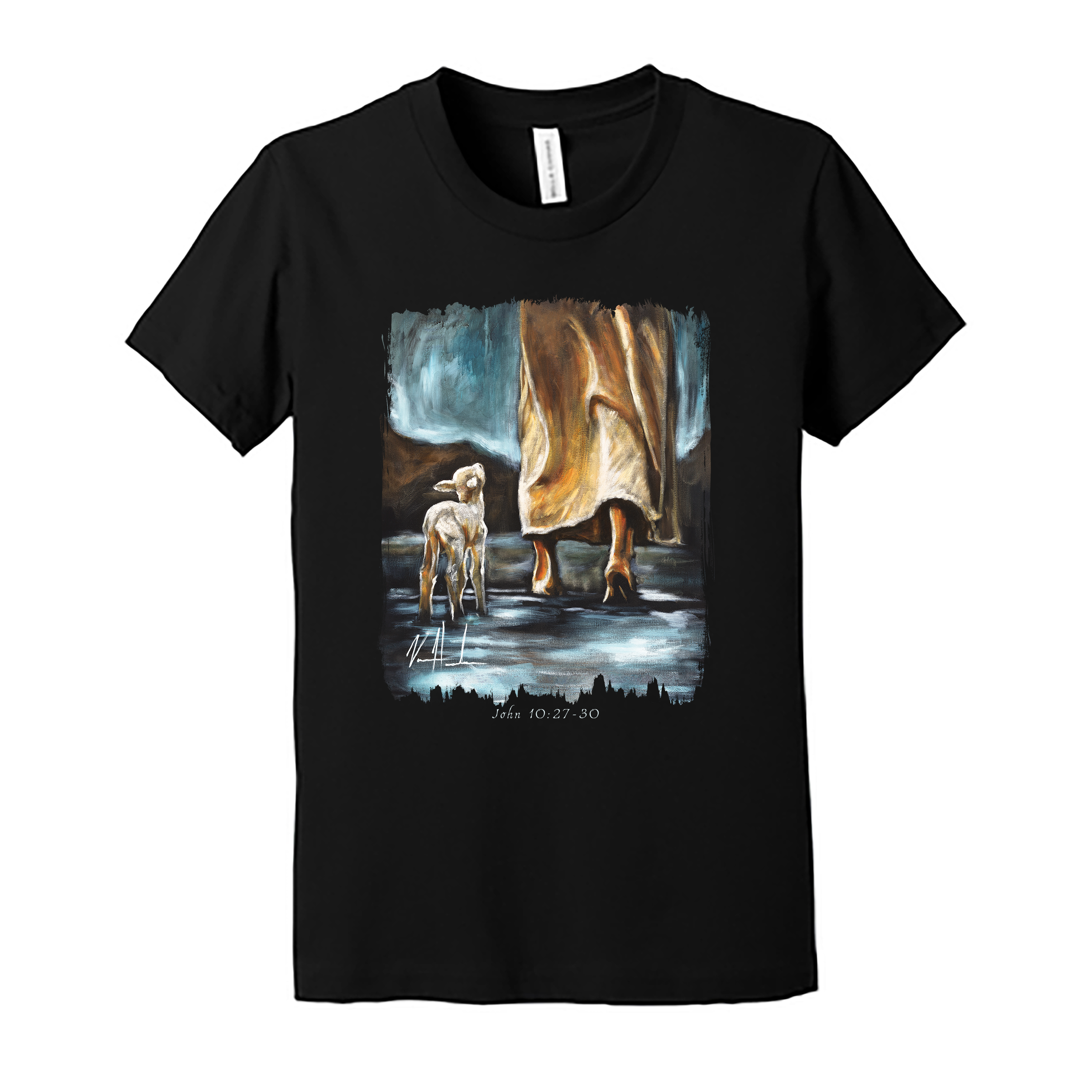 Kids T (Organic Cotton) - My Sheep Listen To My Voice Organic Cotton Vanessa Horabuena Youth Black Small