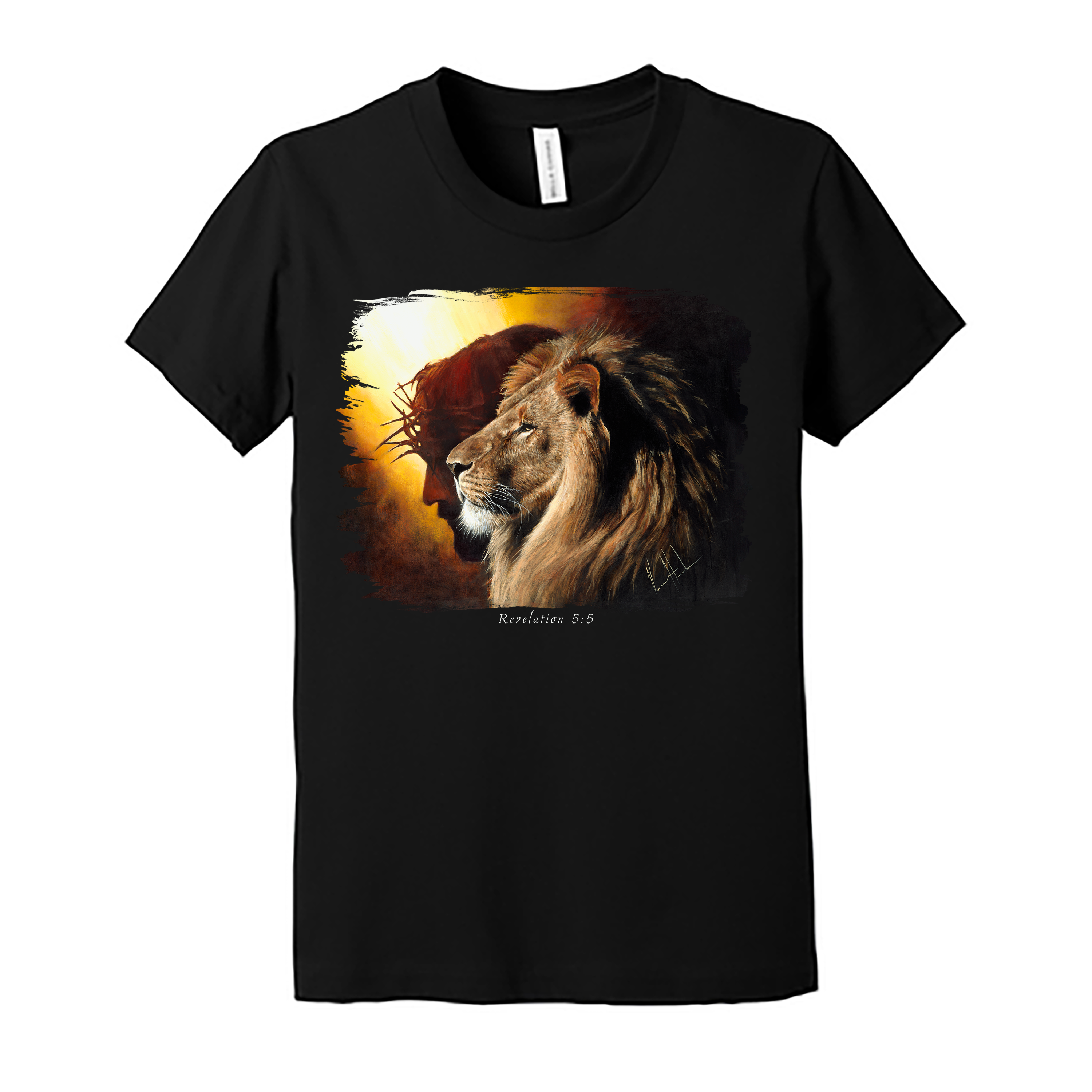 Kids T (Organic Cotton) - The Lion of Judah™ Organic Cotton Vanessa Horabuena Youth Black Small