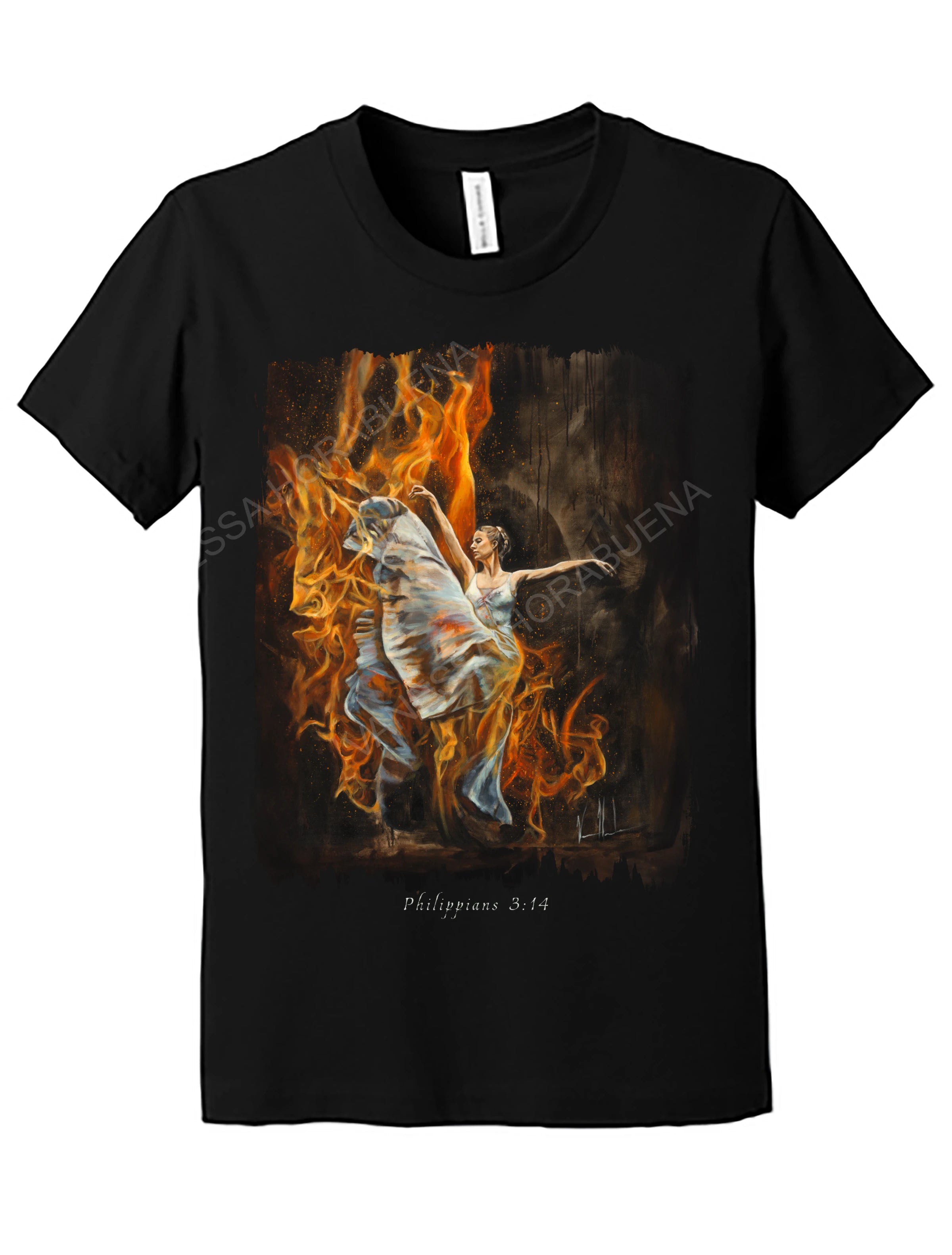 A Burning Flame Within - Kids T (Organic Cotton) Organic Cotton Vanessa Horabuena Kids Black Small
