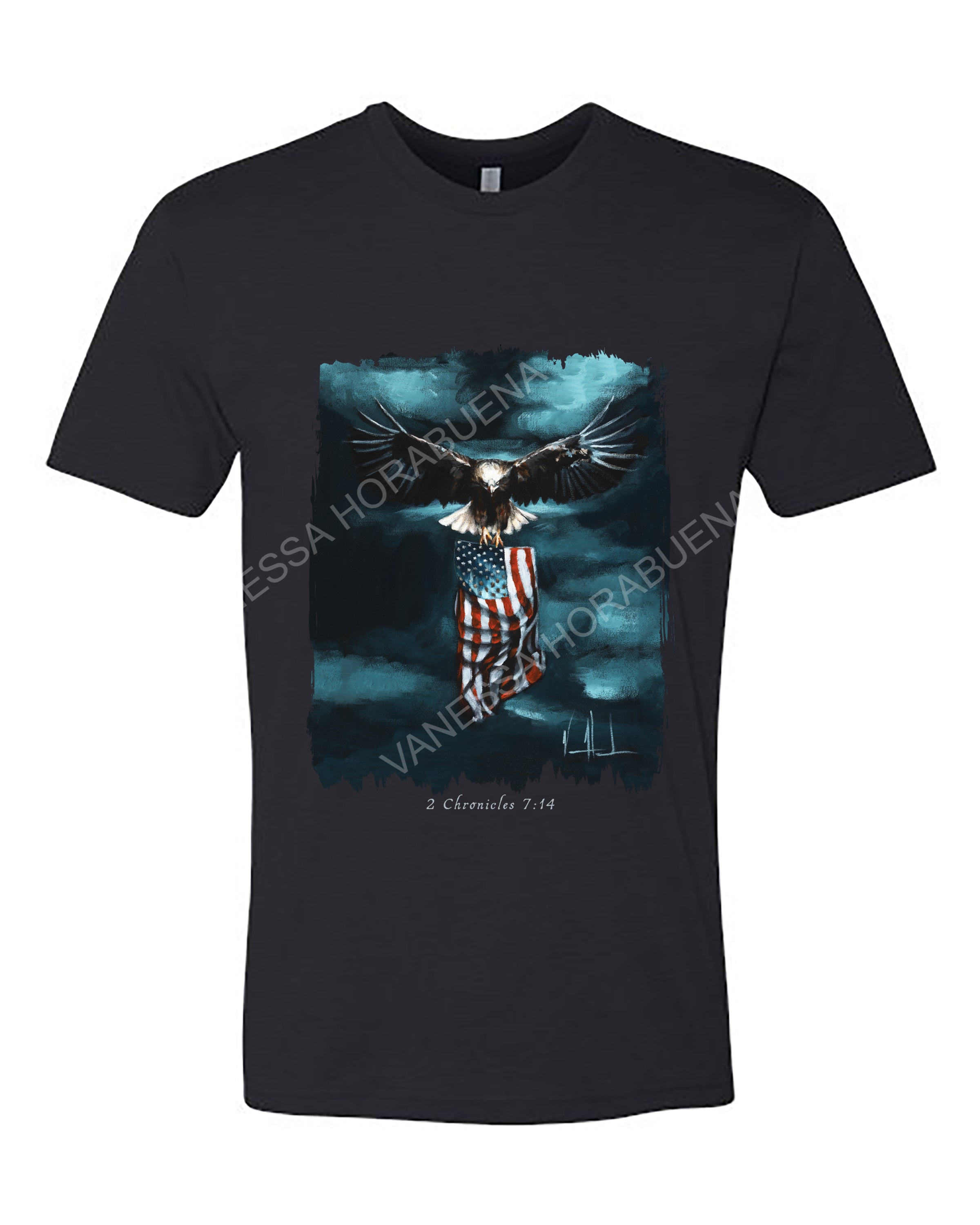Revive Our Nation - Unisex T-Shirt Poly-Blend Vanessa Horabuena Short Sleeve Black Small