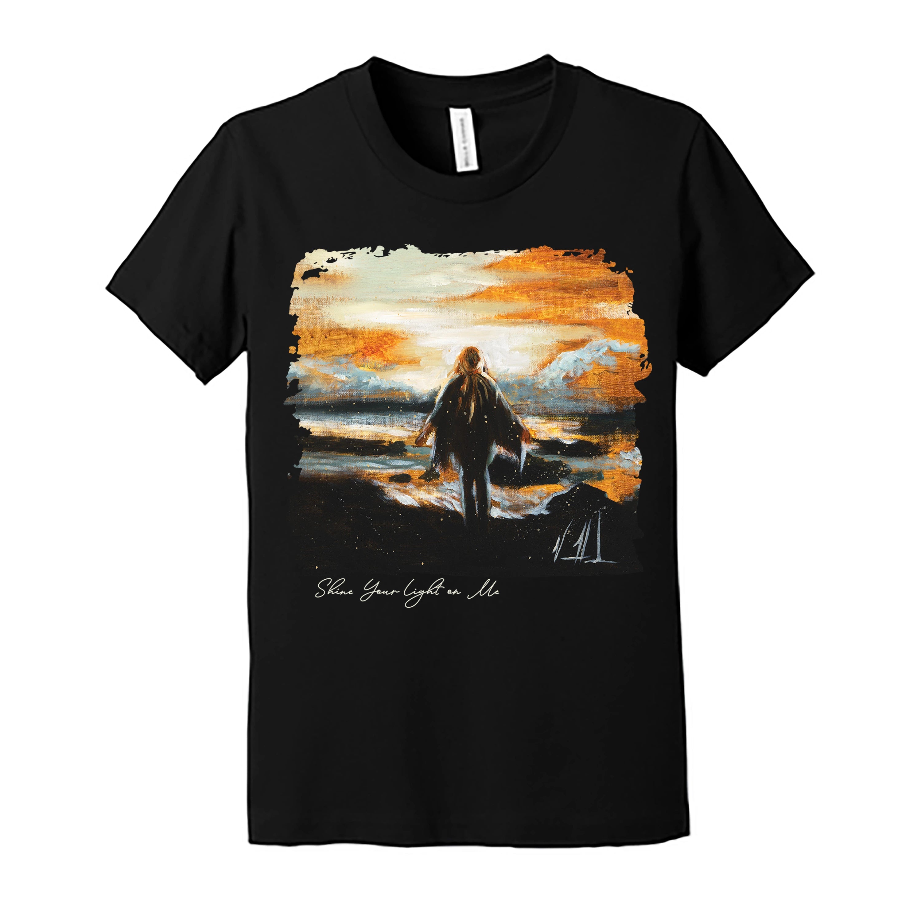 Kids T - Shine Your Light on Me - (Organic Cotton) Organic Cotton Vanessa Horabuena Youth Black Small