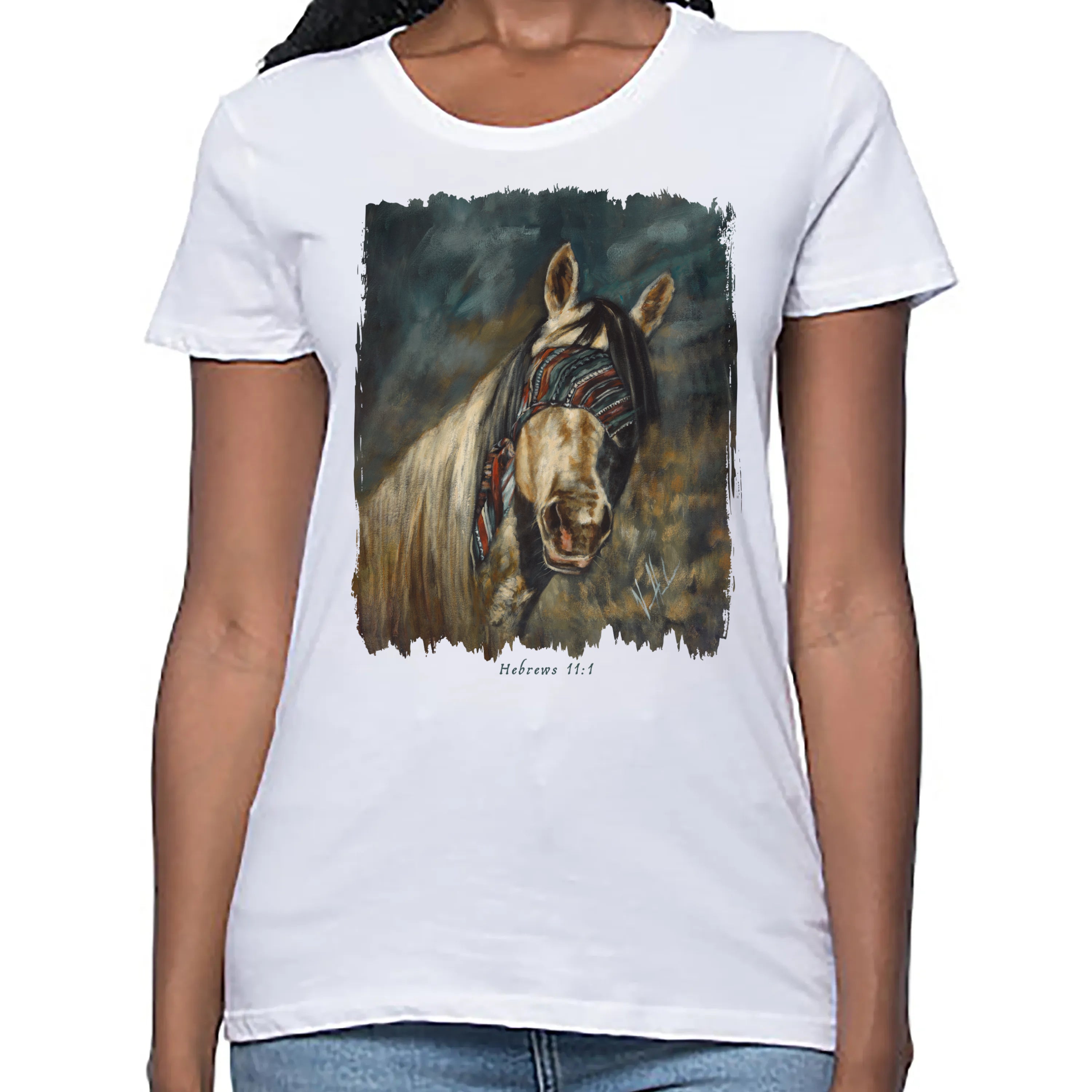 Women's T (Organic Bamboo) - Blind Faith Organic Bamboo Vanessa Horabuena Short Sleeve Frost (White) XS