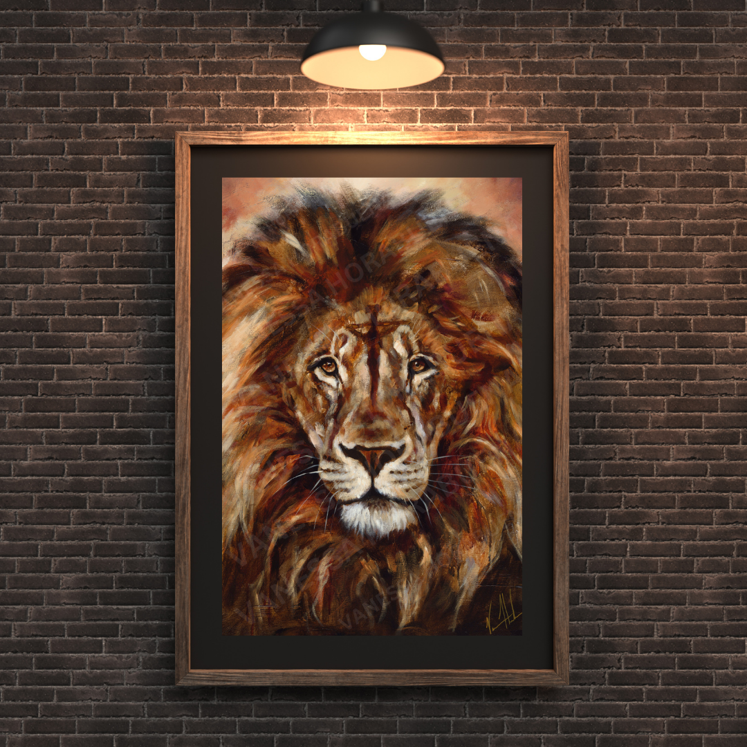 King of Heaven - Glorious Reign Lion Art Print Vanessa Horabuena