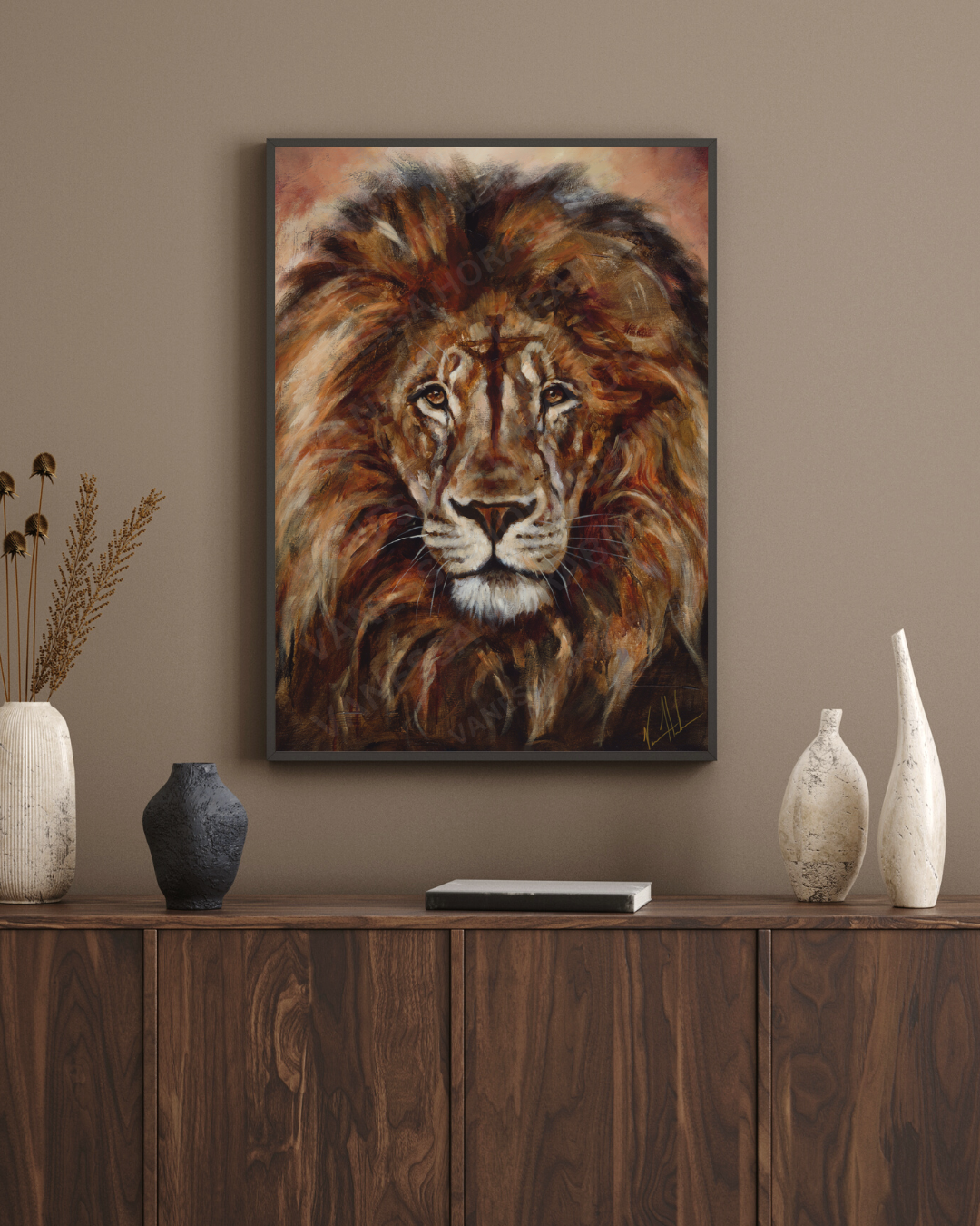 King of Heaven - Glorious Reign Lion Art Print Vanessa Horabuena