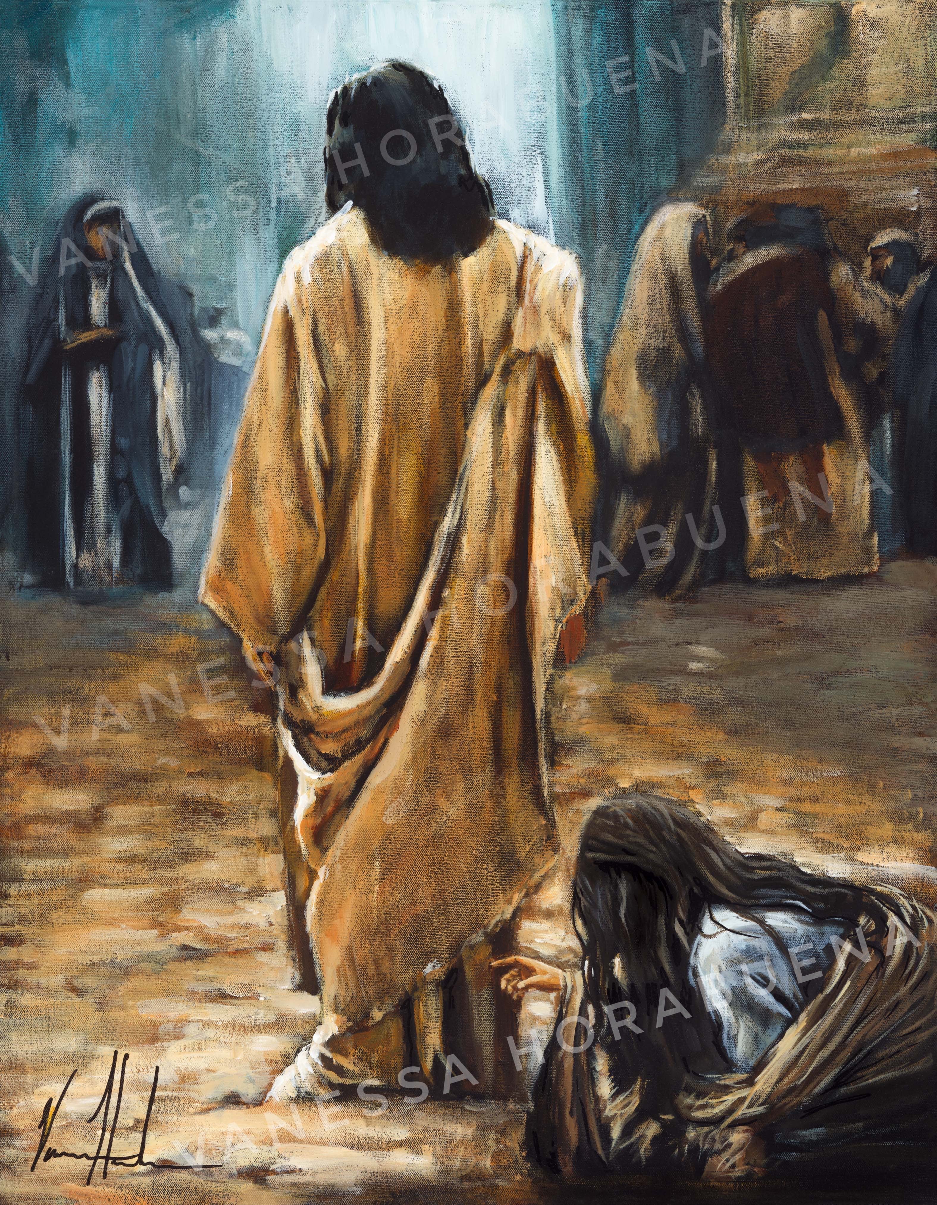Jesus Healer - Just One Touch (Clearance Print) Vanessa Horabuena