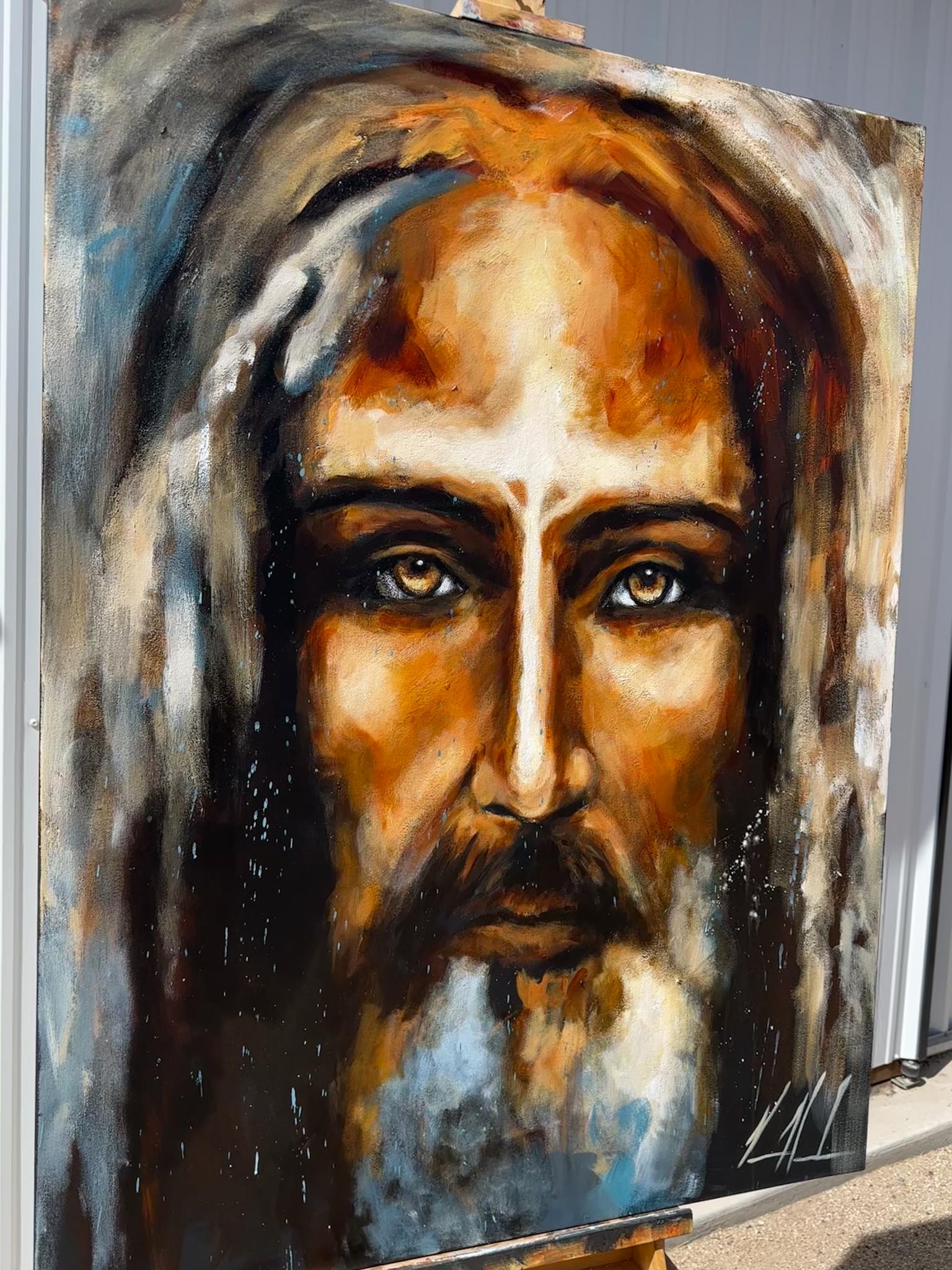 The Shroud of Turin - Resurrection Light - 36”x48” Original Acrylic Painting Original Painting Vanessa Horabuena