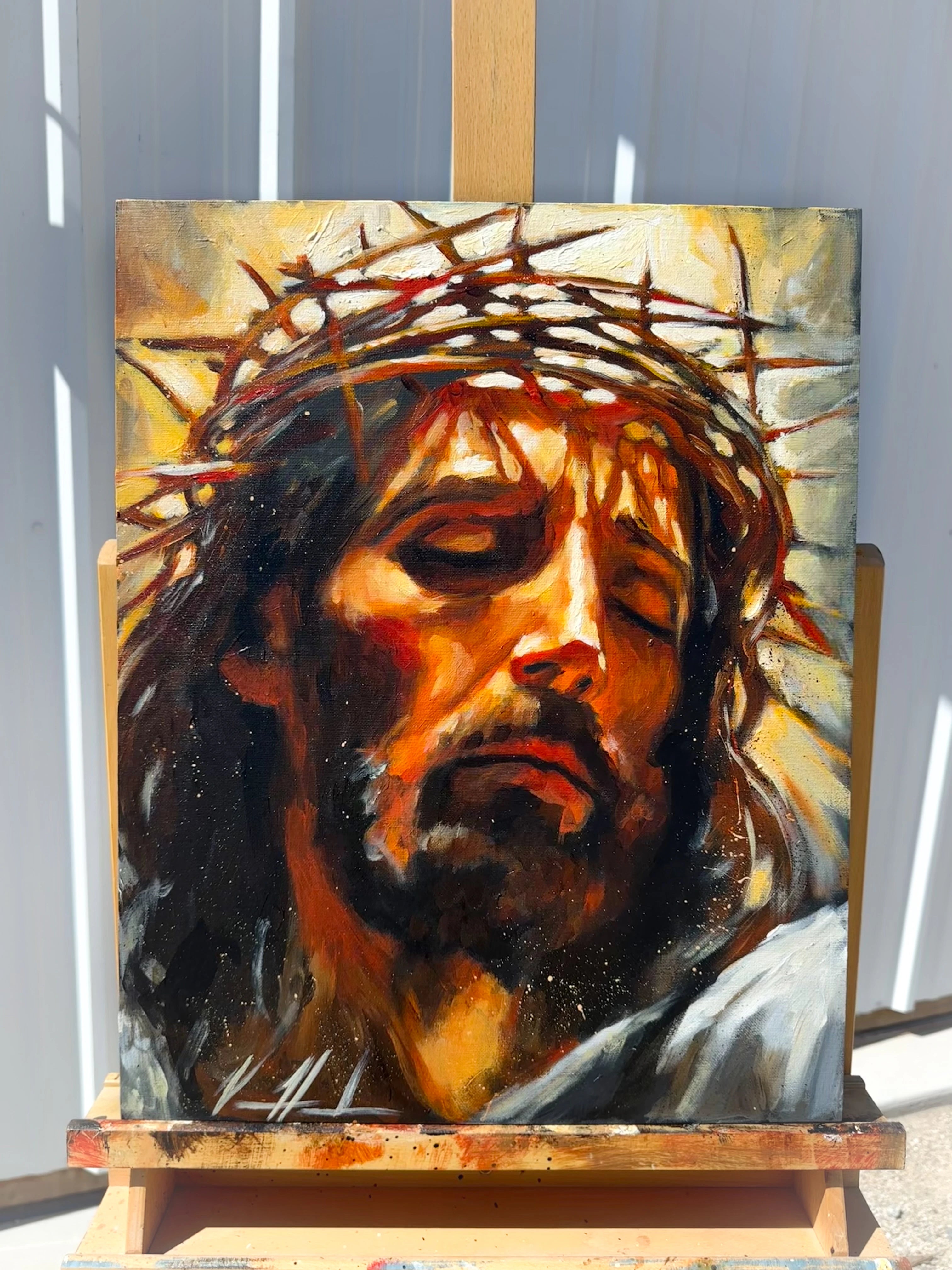 Christ is King - 16”x20” Original Acrylic Painting Original Painting Vanessa Horabuena
