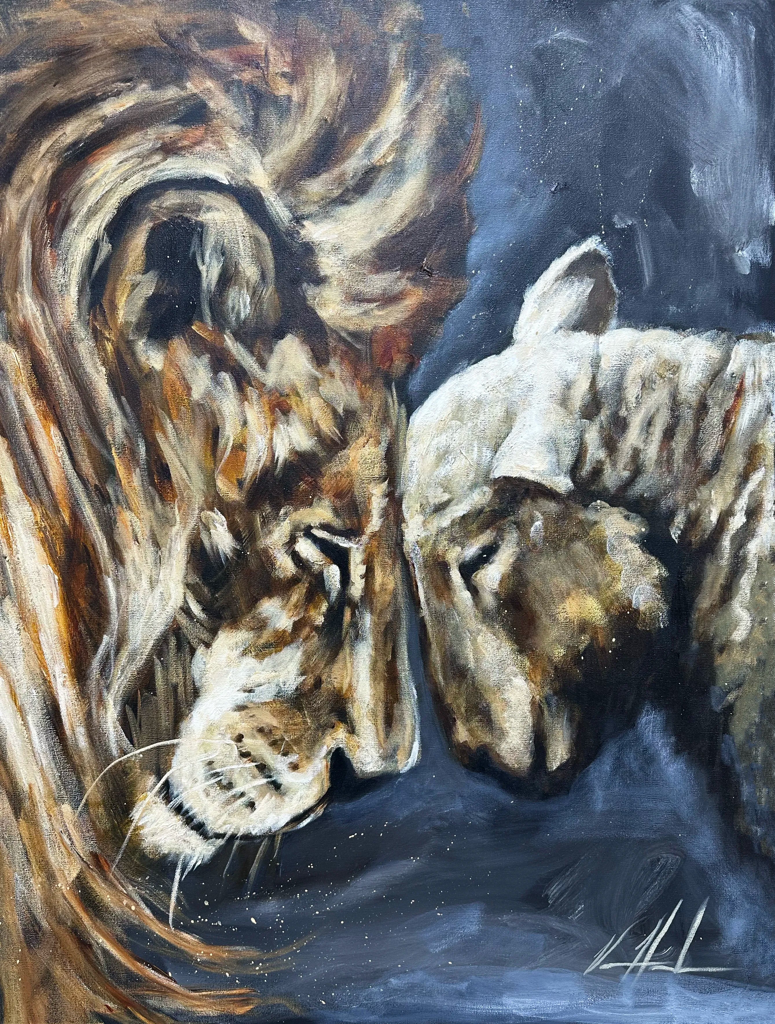 Compassion of a King - 30”x40” Original Acrylic Painting