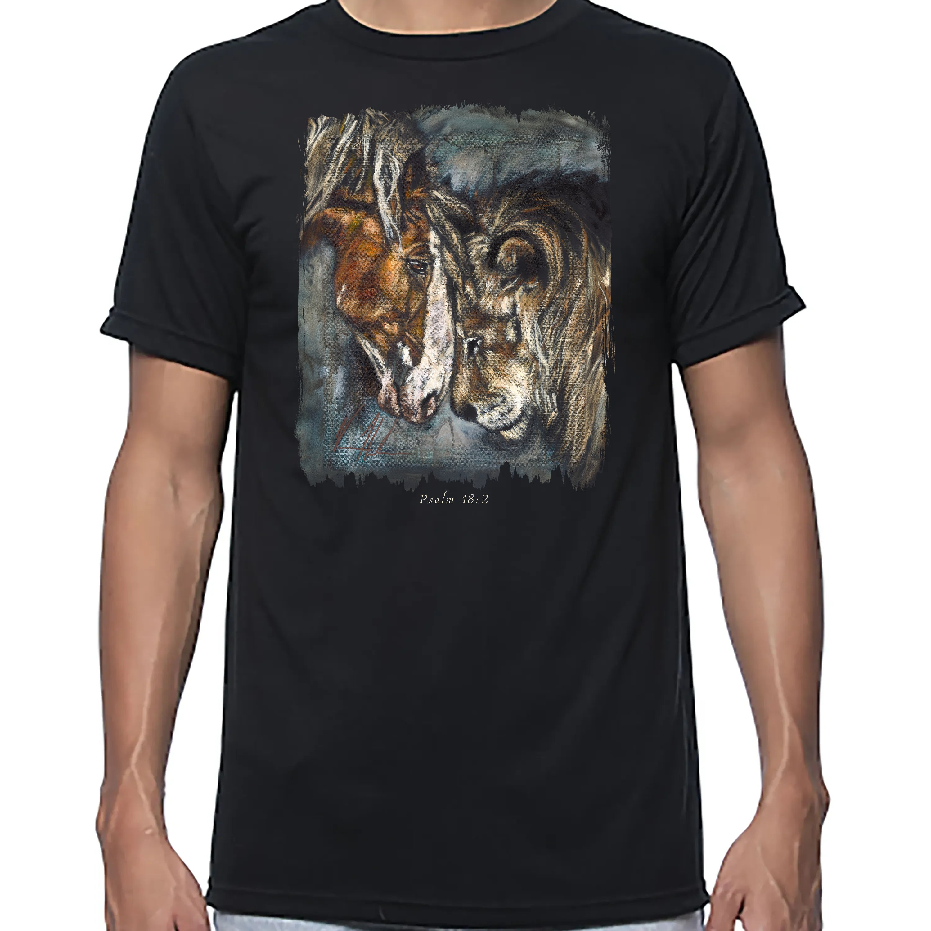 Courage & Strength - Unisex T (Premium Organic Fabric) Vanessa Horabuena Bamboo Black Small