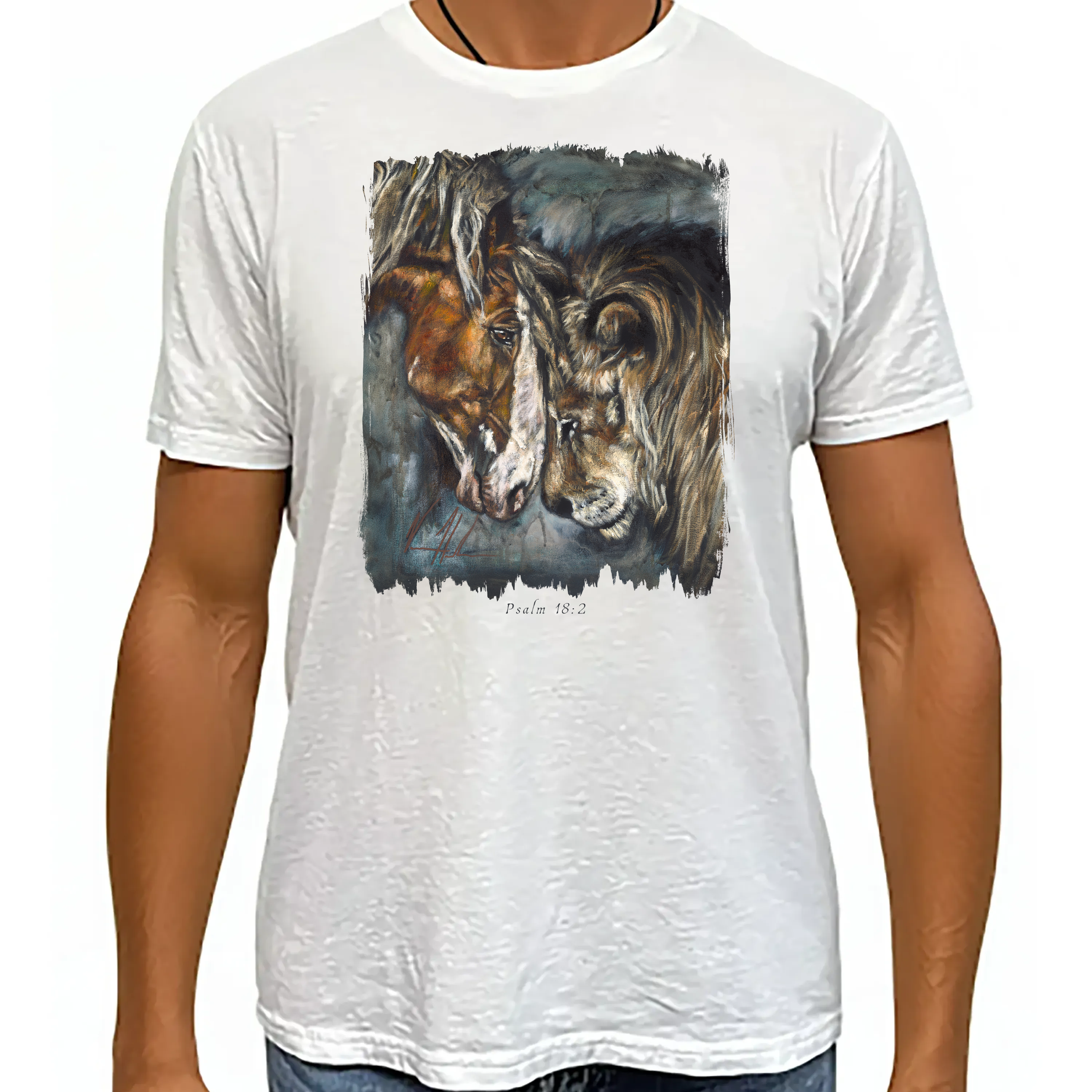Courage & Strength - Unisex T (Premium Organic Fabric) Vanessa Horabuena Bamboo White Small